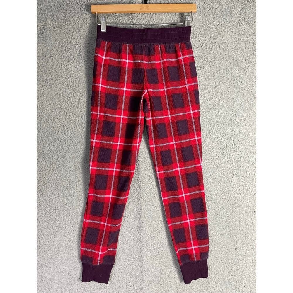 Gilligan & O'Malley Red Plaid Pajama Jogger Pants NWT XS Cozy Holiday Lounge NEW - Thumbnail 10