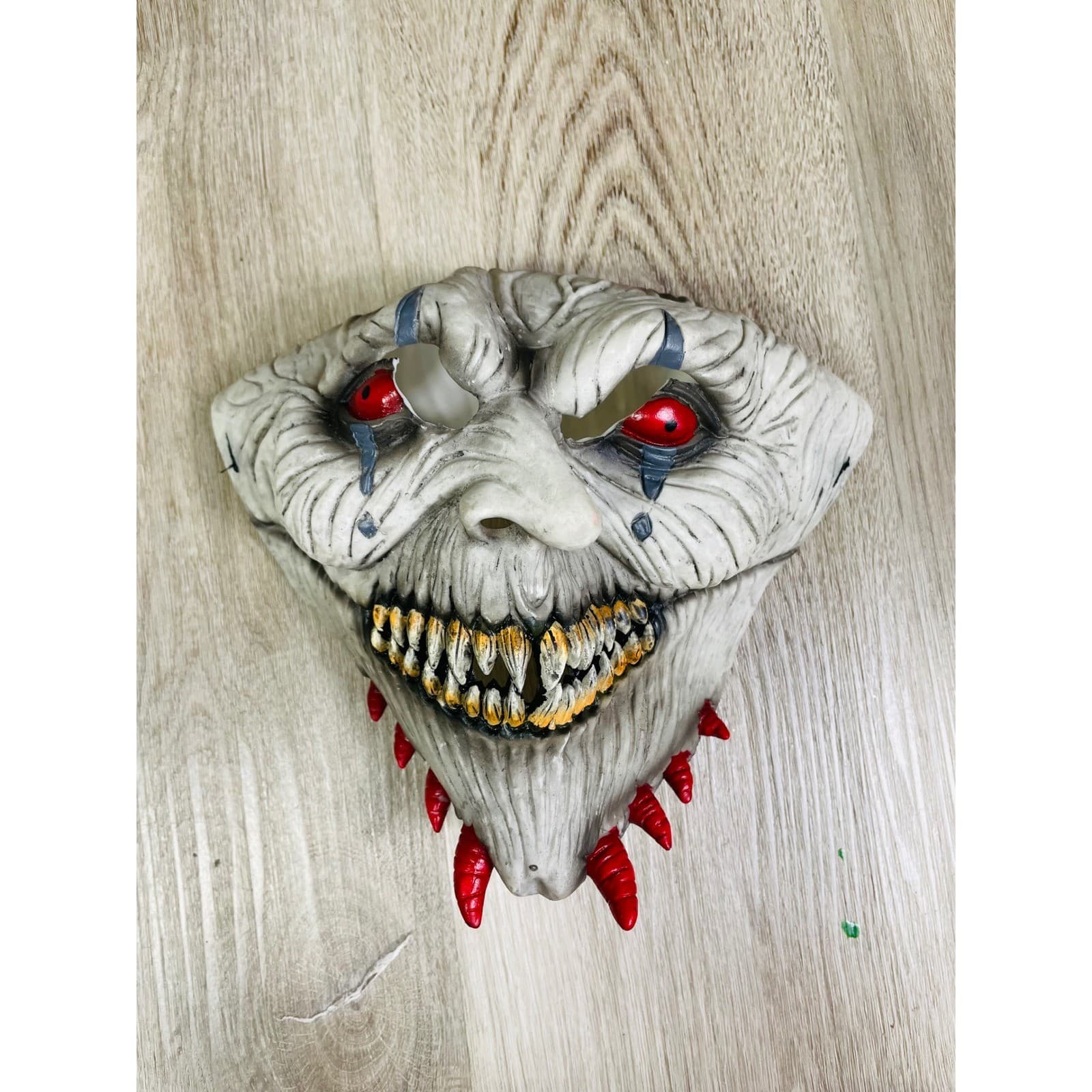 Creepy Clown Halloween Mask Scary Costume Prop Horror Cosplay Men's - Thumbnail 2