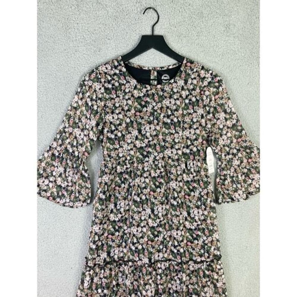 Wonder Nation Girls Floral Mini Dress Bell Sleeves Size L Multicolor NEW - Thumbnail 7