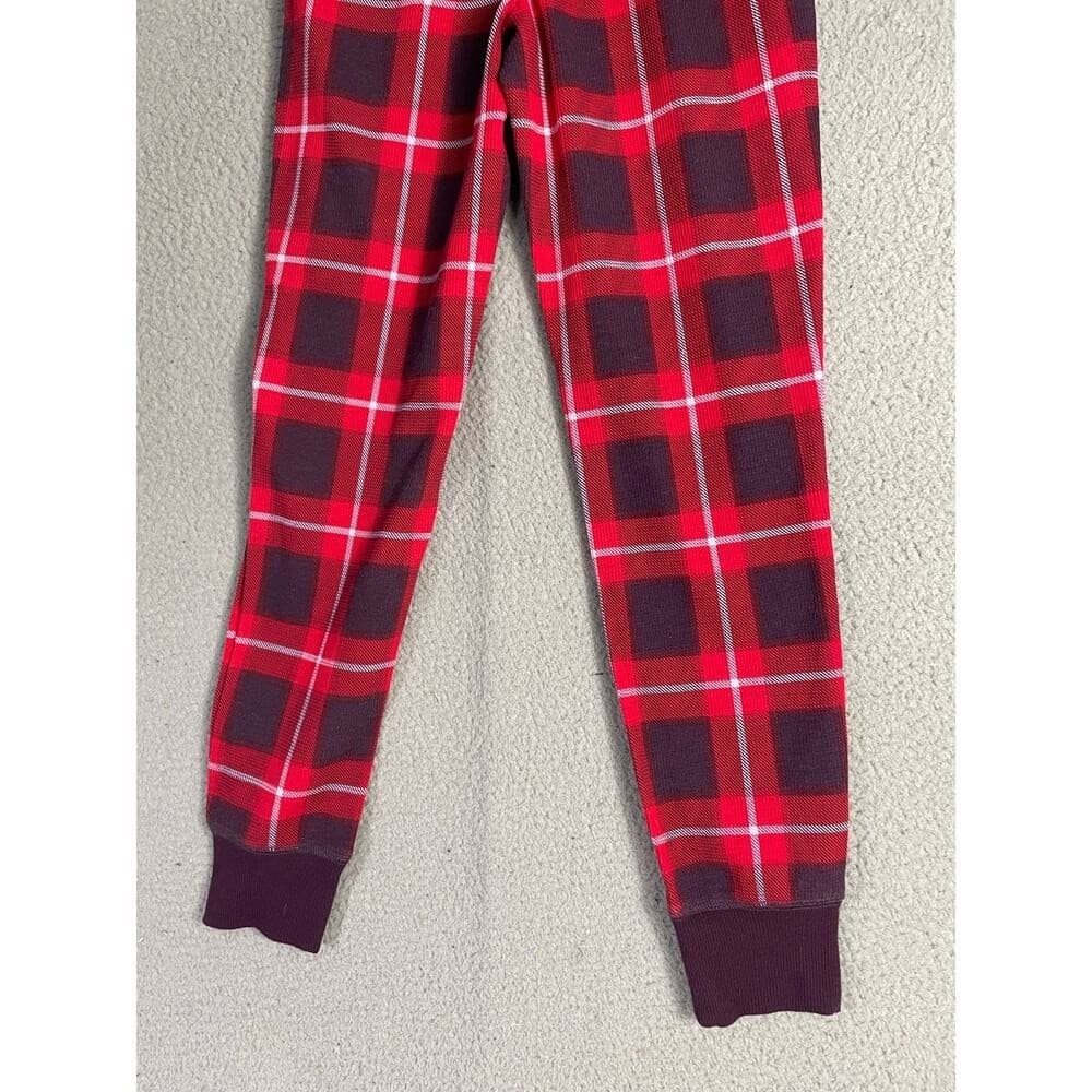 Gilligan & O'Malley Red Plaid Pajama Jogger Pants NWT XS Cozy Holiday Lounge NEW - Thumbnail 11
