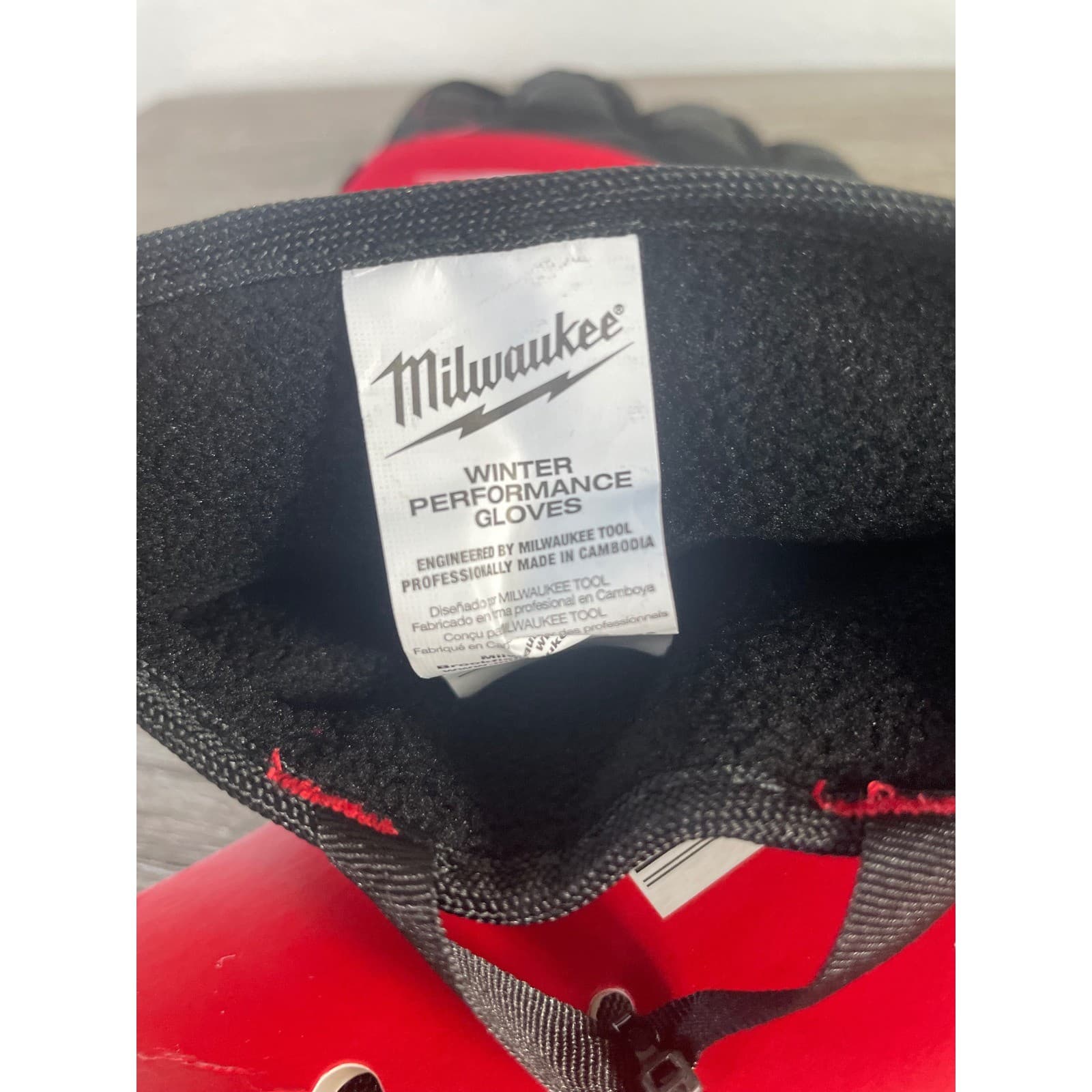 Milwaukee Winter Performance Gloves 48-73-0032 Black Red Insulated Mens Large - Thumbnail 3