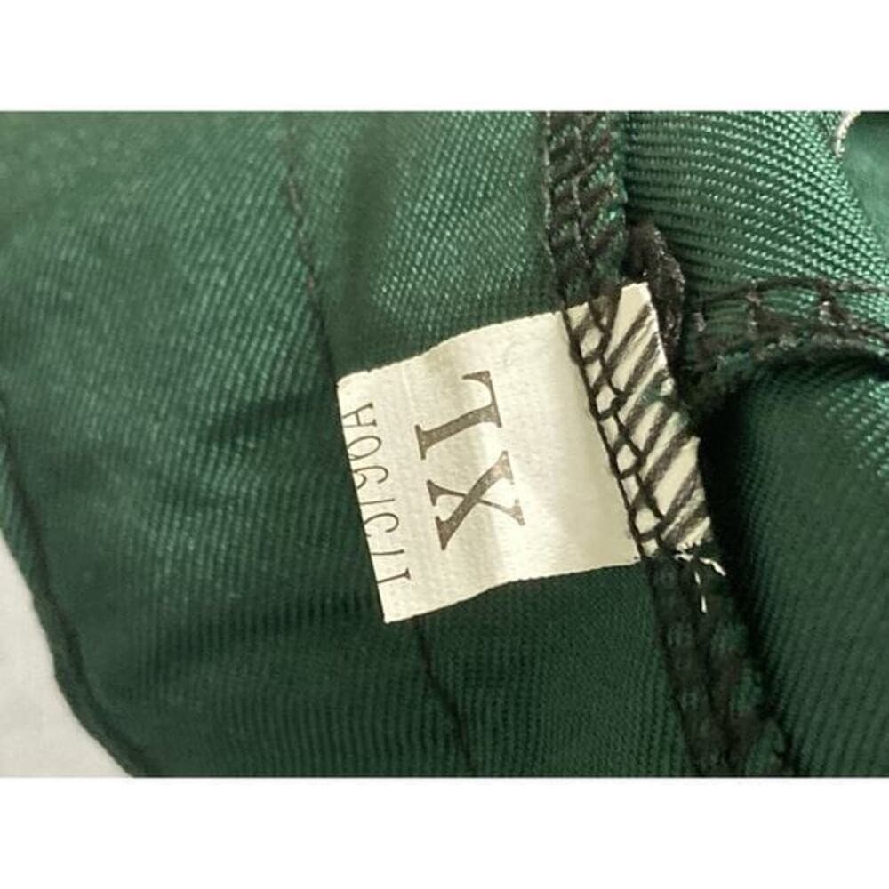 Women's XL Costume Emerald Green Long Kaftan Gold Embroidery Formal Dress - Thumbnail 7