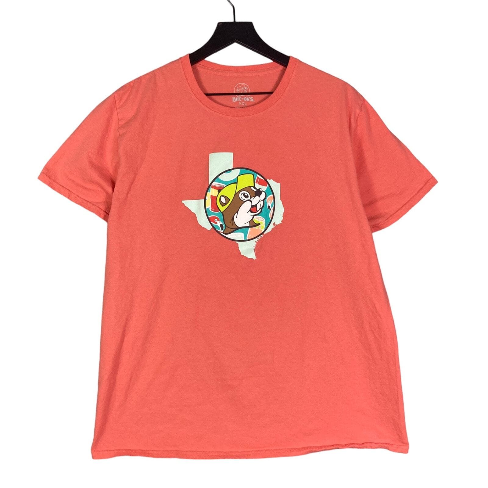 Buc-ees Texas Float Trip Graphic Tee T-Shirt Unisex Small Coral Souvenir Gift