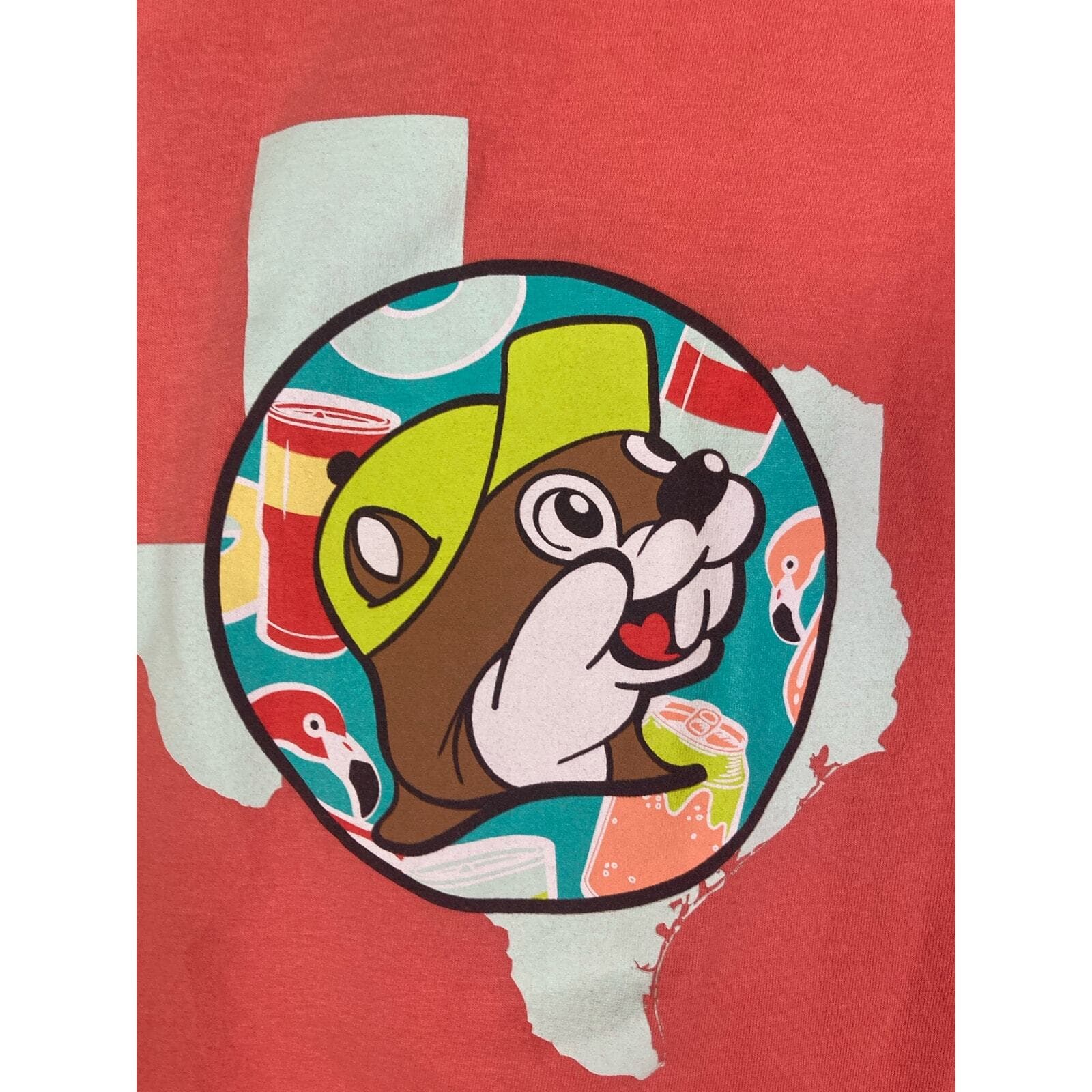 Buc-ees Texas Float Trip Graphic Tee T-Shirt Unisex Small Coral Souvenir Gift - Thumbnail 7