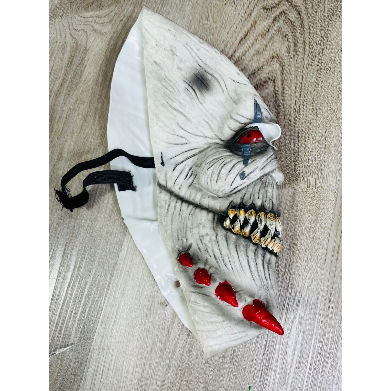 Creepy Clown Halloween Mask Scary Costume Prop Horror Cosplay Men's - Thumbnail 7
