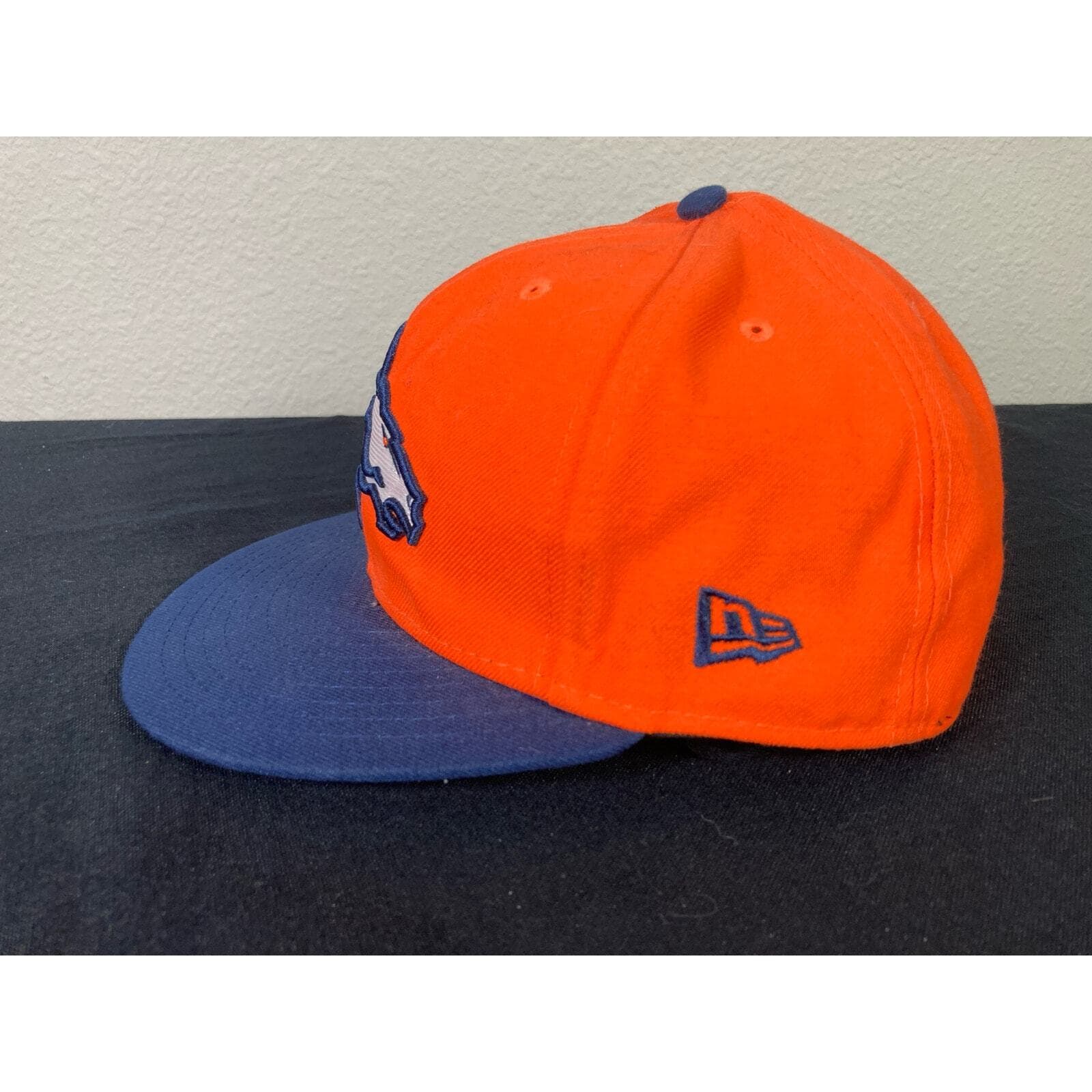 Denver Broncos New Era 59Fifty Fitted Hat Cap NFL Orange Navy Adult Unisex - Thumbnail 8