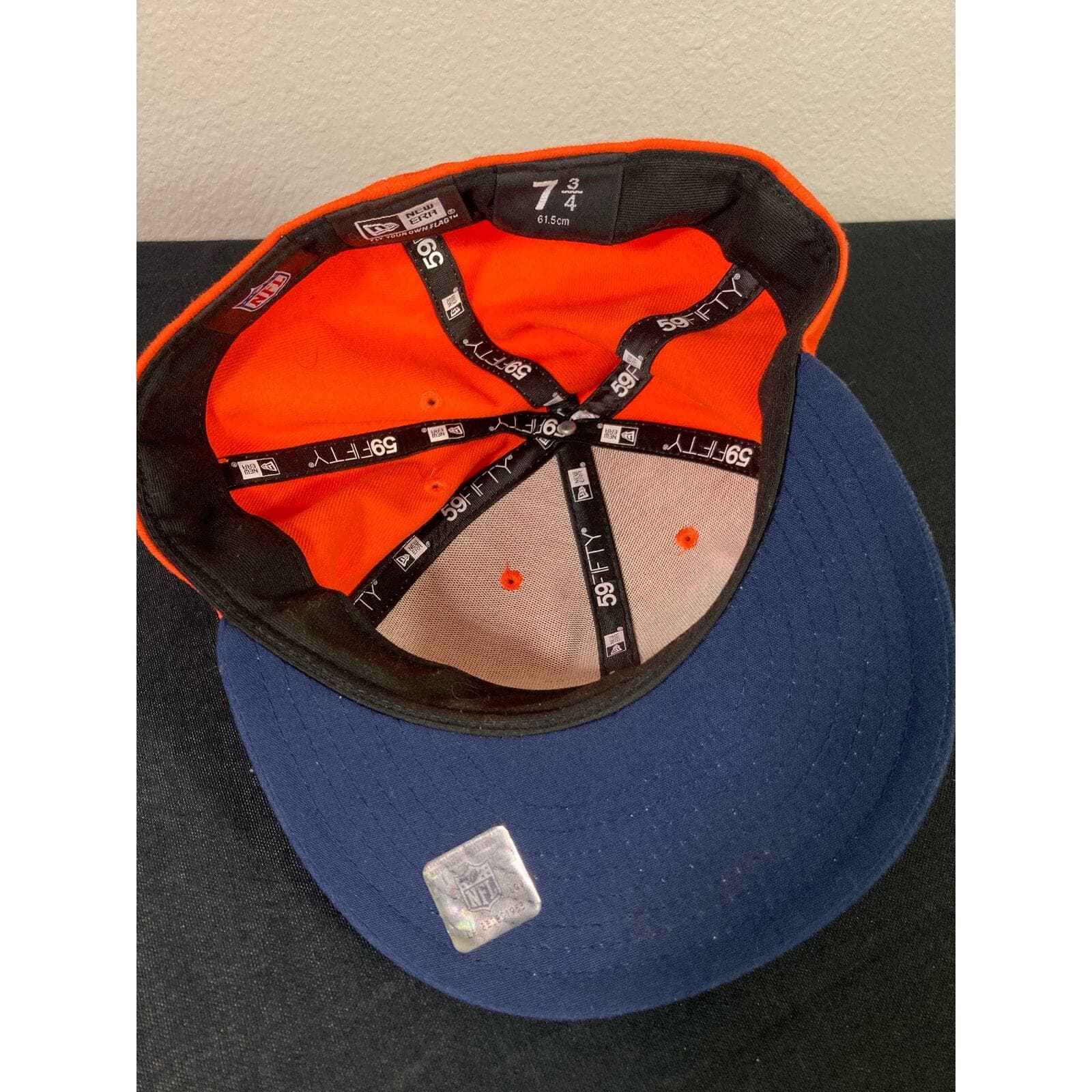 Denver Broncos New Era 59Fifty Fitted Hat Cap NFL Orange Navy Adult Unisex - Thumbnail 5