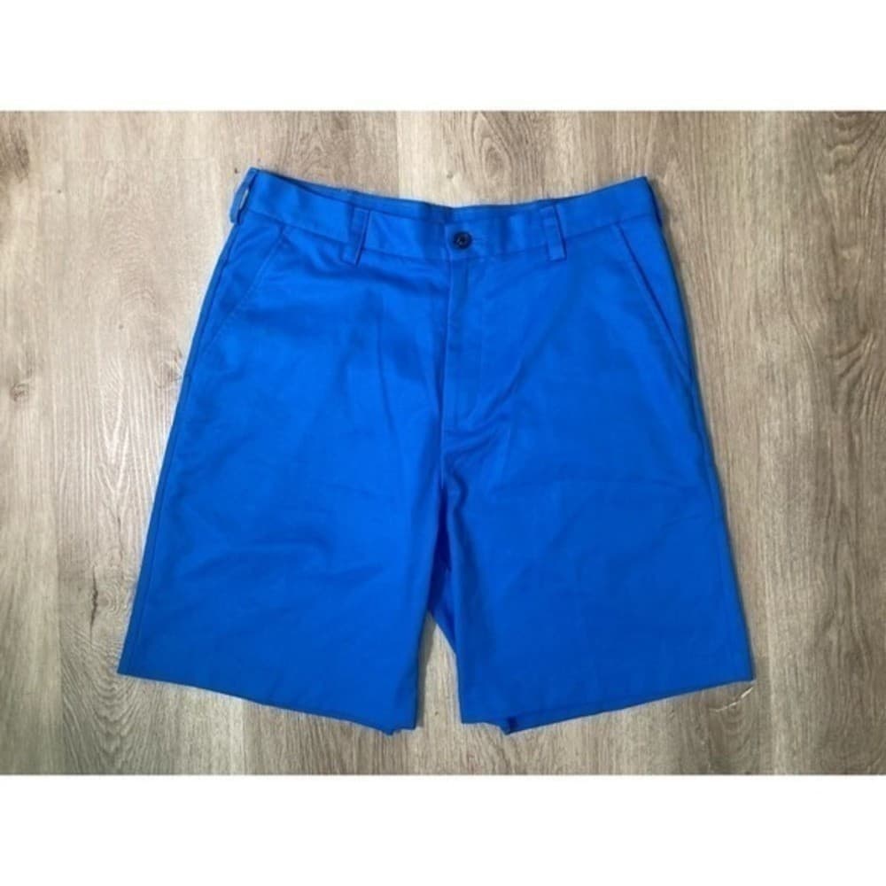 Izod Golf Shorts Blue Men's 30 Flat-Front Casual Sportswear Bottoms Golfing - Thumbnail 3