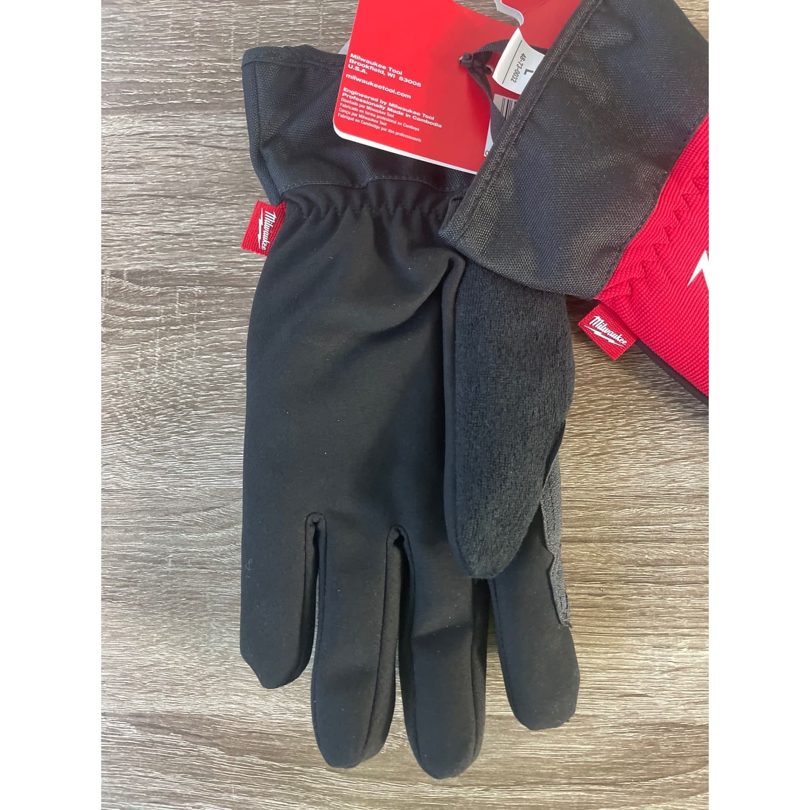 Milwaukee Winter Performance Gloves 48-73-0032 Black Red Insulated Mens Large - Thumbnail 9