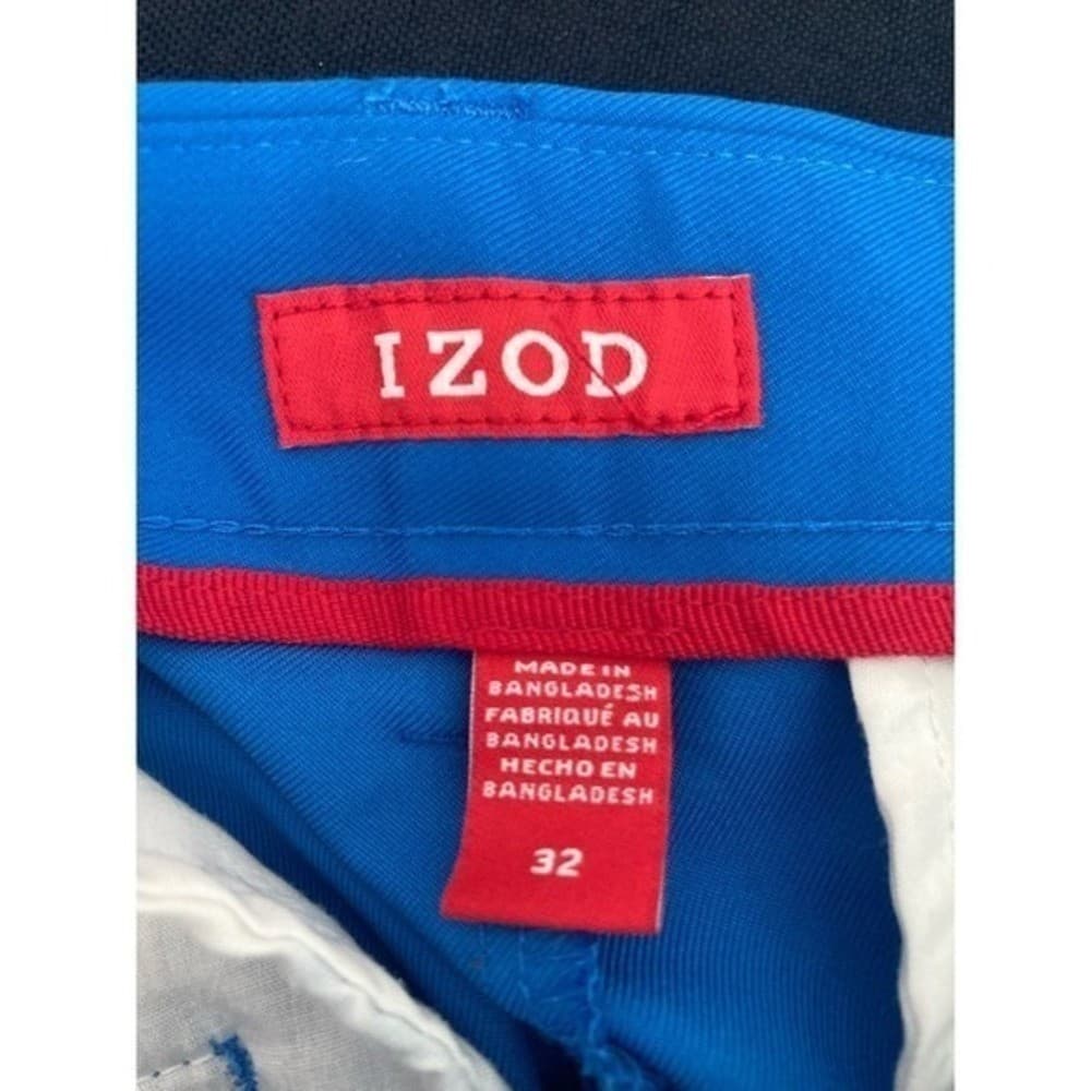 Izod Golf Shorts Blue Men's 30 Flat-Front Casual Sportswear Bottoms Golfing - Thumbnail 4