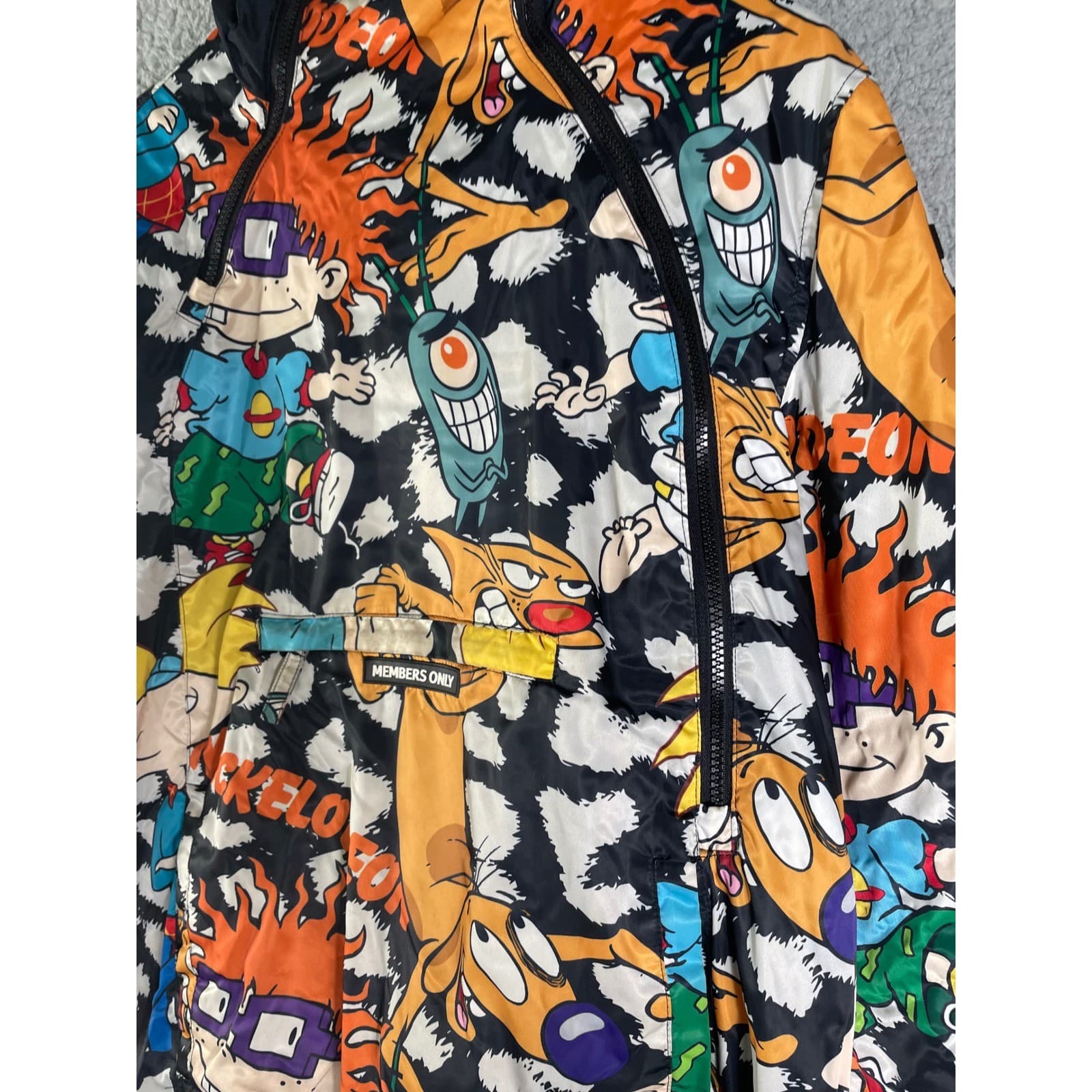Members Only Nickelodeon Rugrats Windbreaker Jacket Mens Medium Pullover - Thumbnail 9