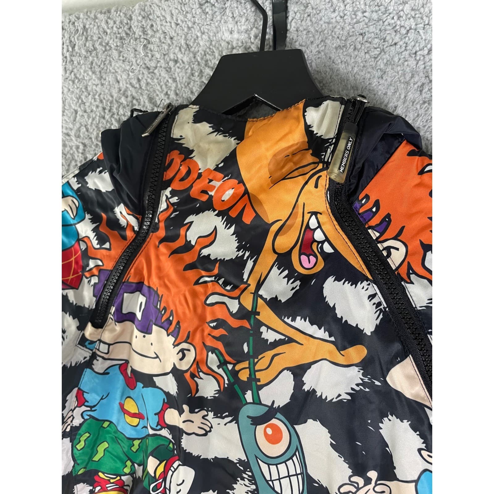 Members Only Nickelodeon Rugrats Windbreaker Jacket Mens Medium Pullover - Thumbnail 8