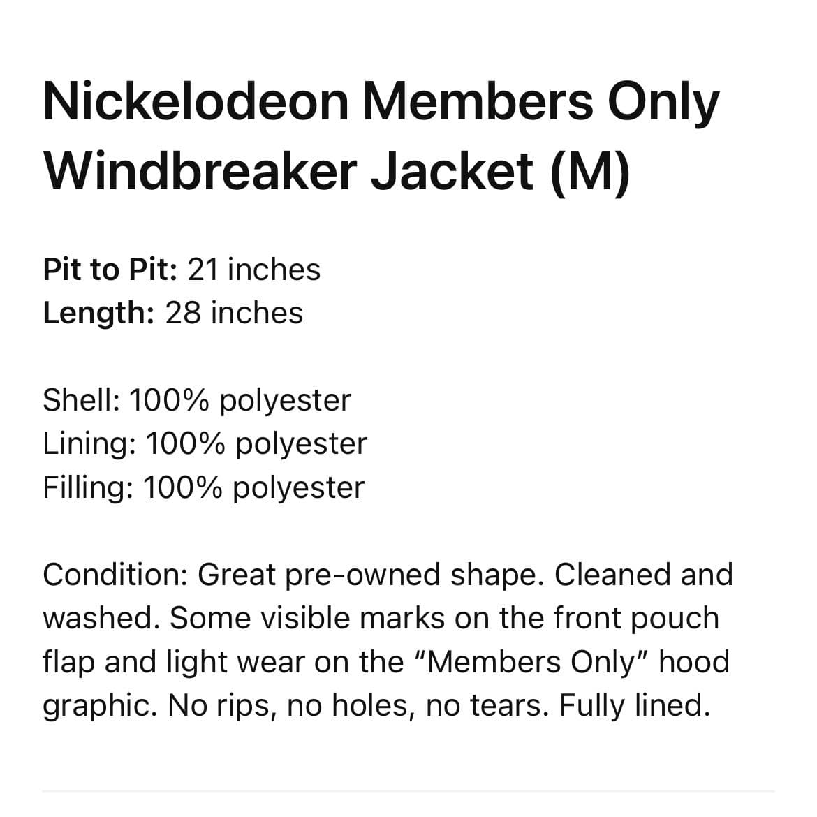 Members Only Nickelodeon Rugrats Windbreaker Jacket Mens Medium Pullover - Thumbnail 2
