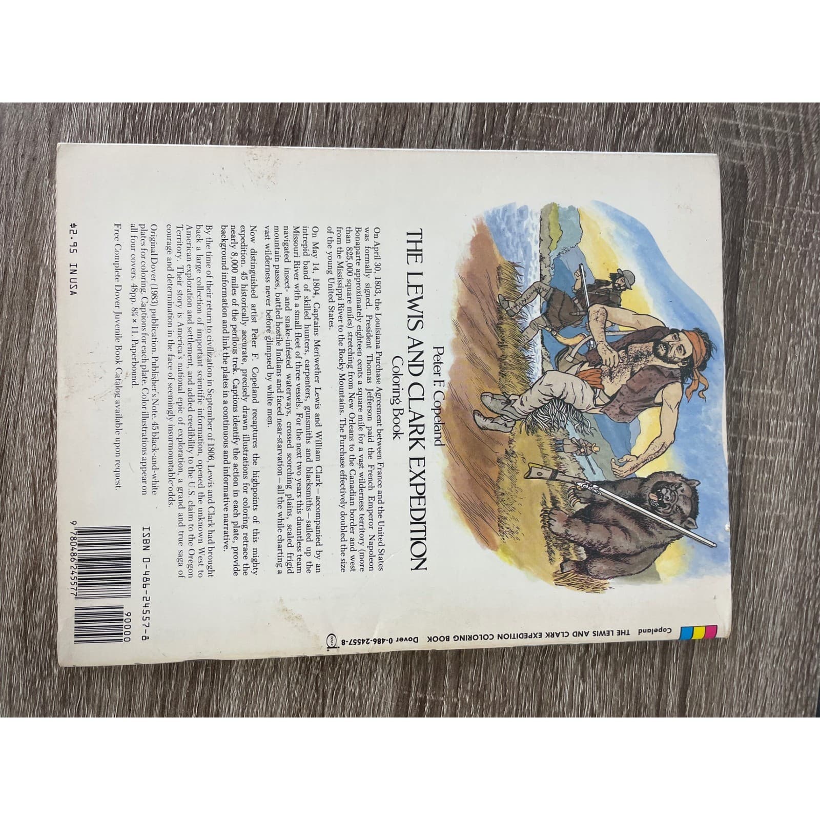 Lewis Clark Expedition Vintage Coloring Book 1984 Dover History Educational - Thumbnail 3
