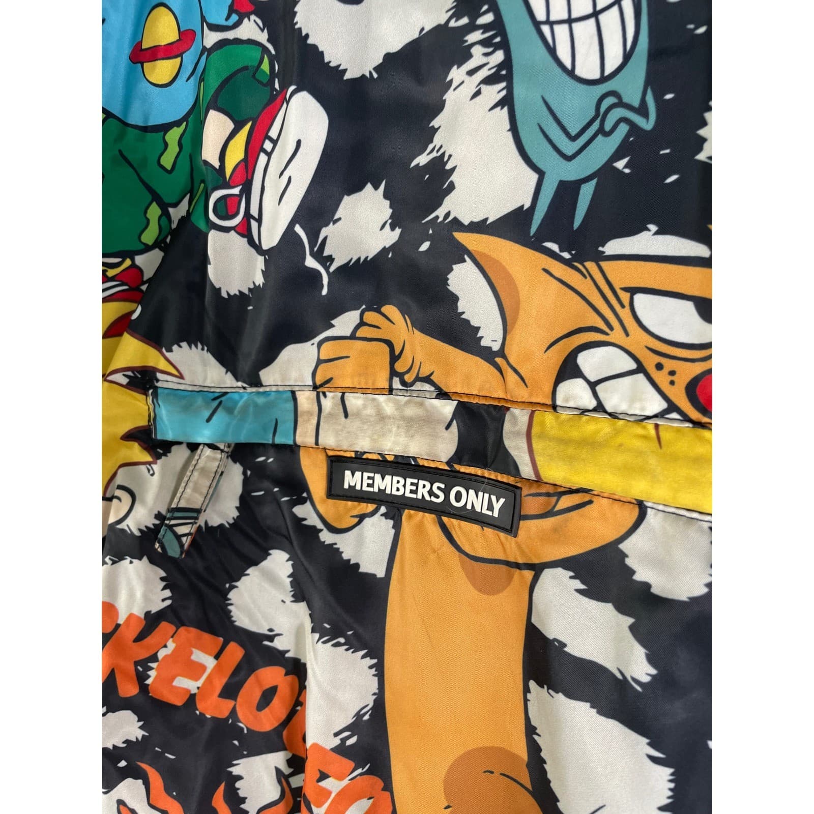 Members Only Nickelodeon Rugrats Windbreaker Jacket Mens Medium Pullover - Thumbnail 10