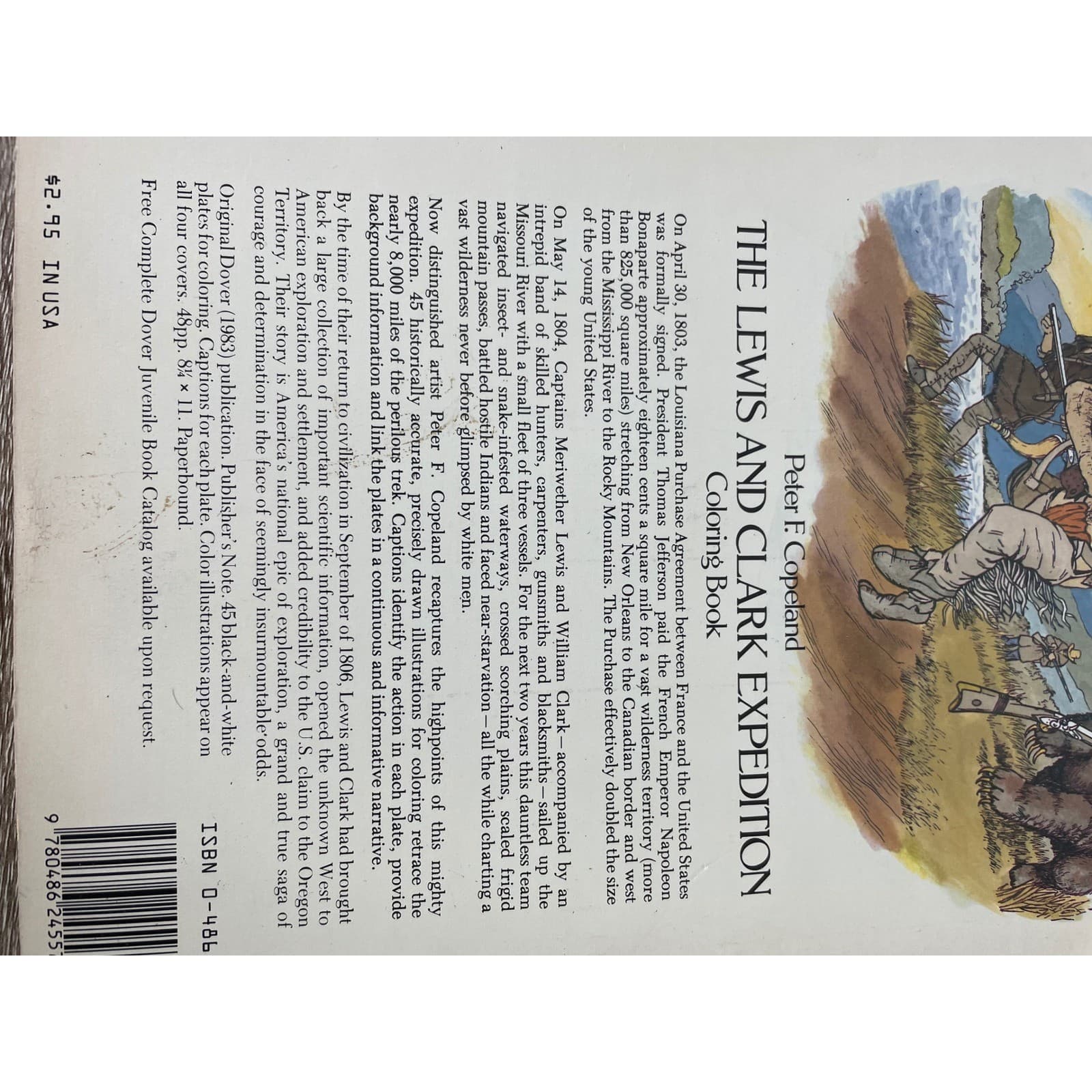 Lewis Clark Expedition Vintage Coloring Book 1984 Dover History Educational - Thumbnail 5