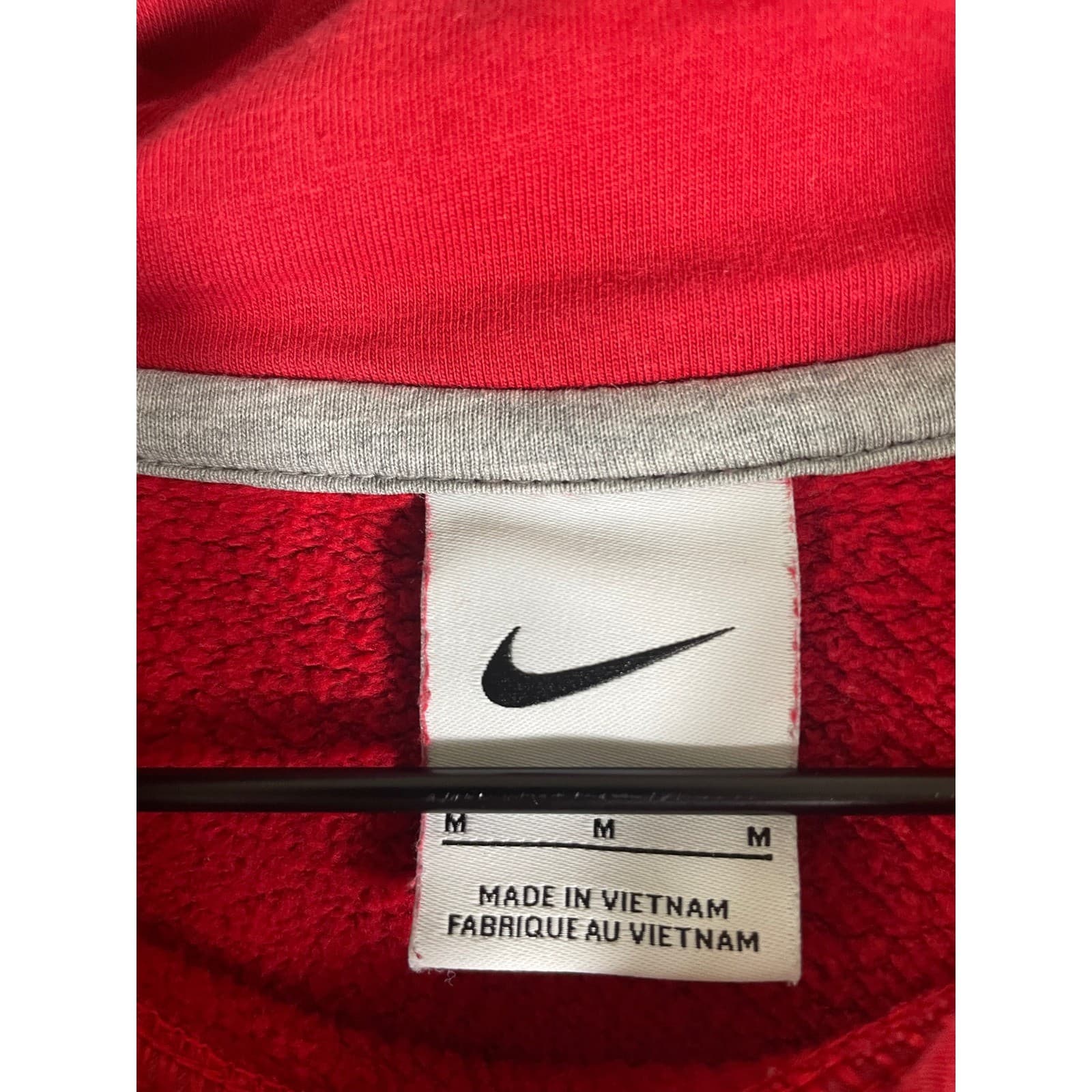 Nike Tampa Red Pullover Hoodie Sweatshirt Men's Medium Kangaroo Pocket - Thumbnail 3