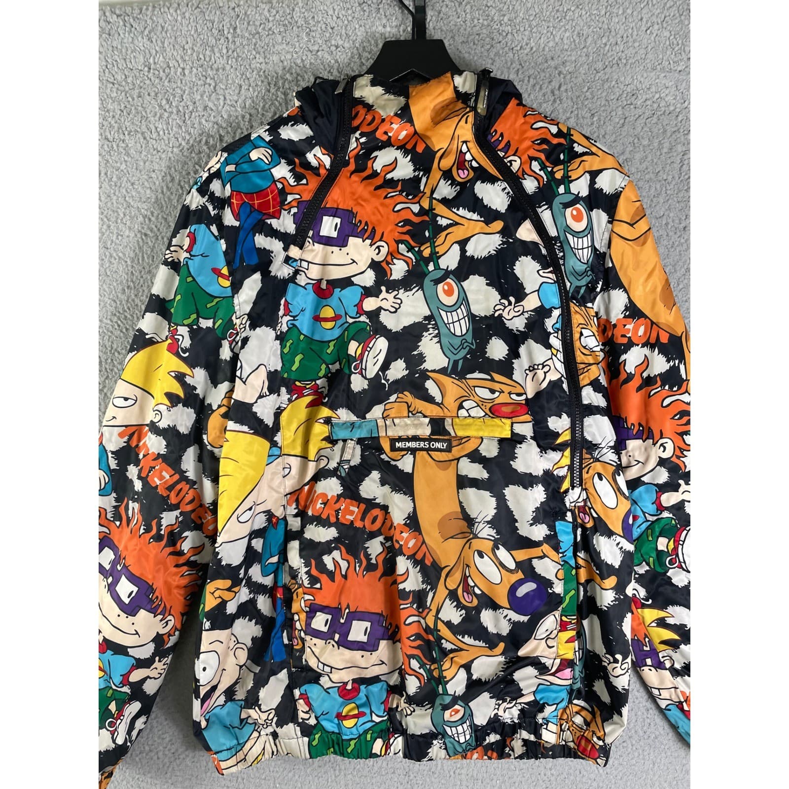 Members Only Nickelodeon Rugrats Windbreaker Jacket Mens Medium Pullover - Thumbnail 7