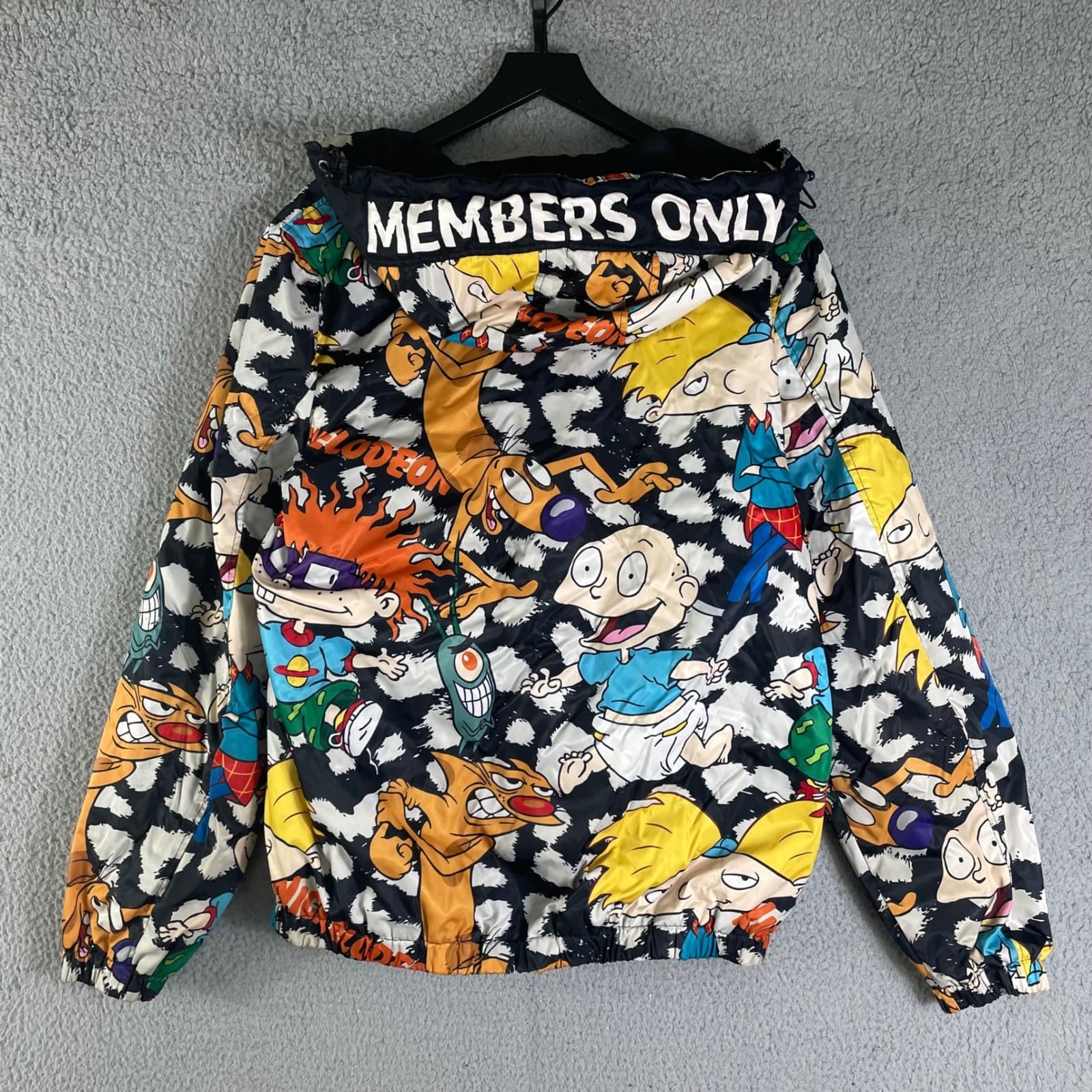 Members Only Nickelodeon Rugrats Windbreaker Jacket Mens Medium Pullover - Thumbnail 6