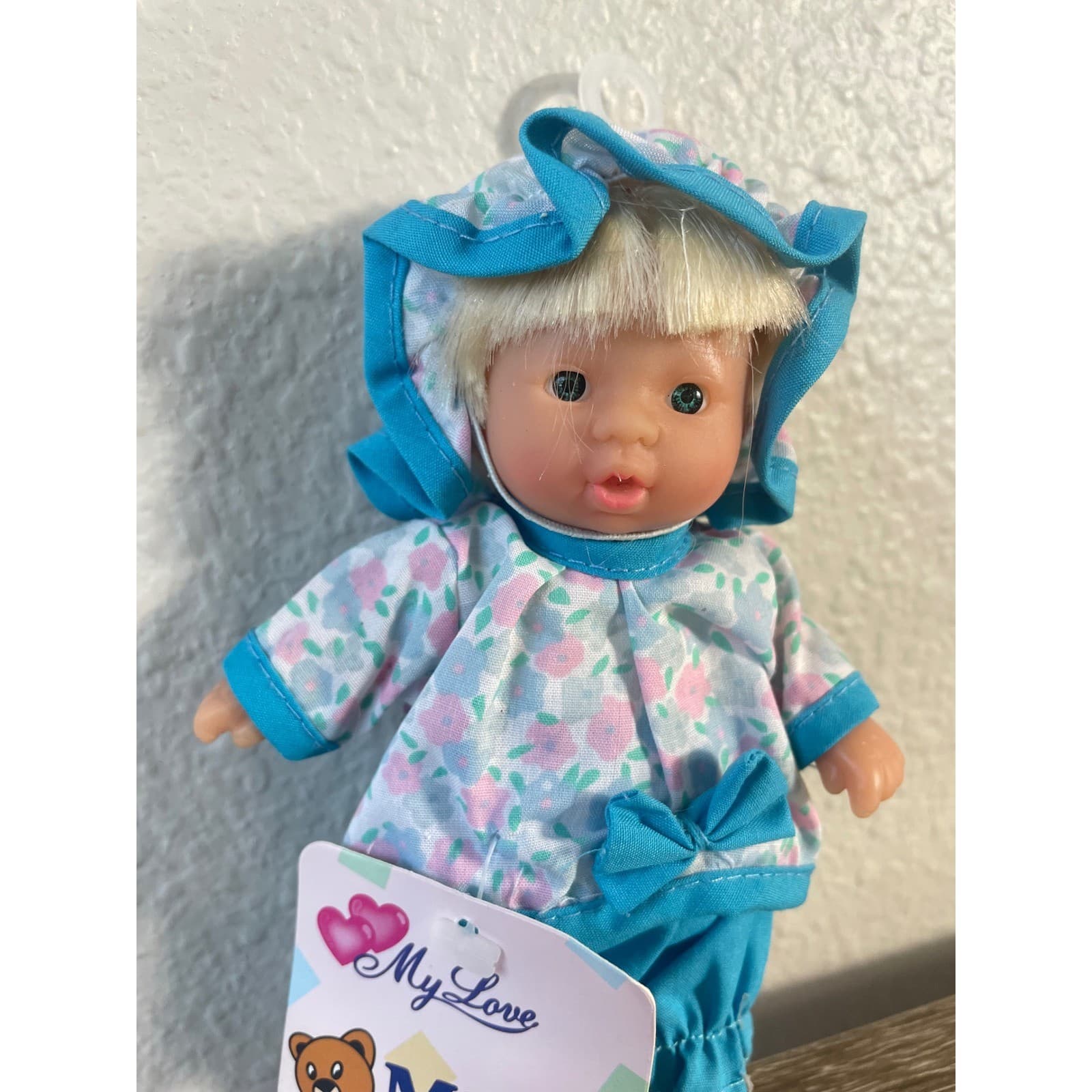Vintage Simba My Love Mini Baby Doll 6.5in NWT Blue Outfit 90s Soft Body - Thumbnail 3