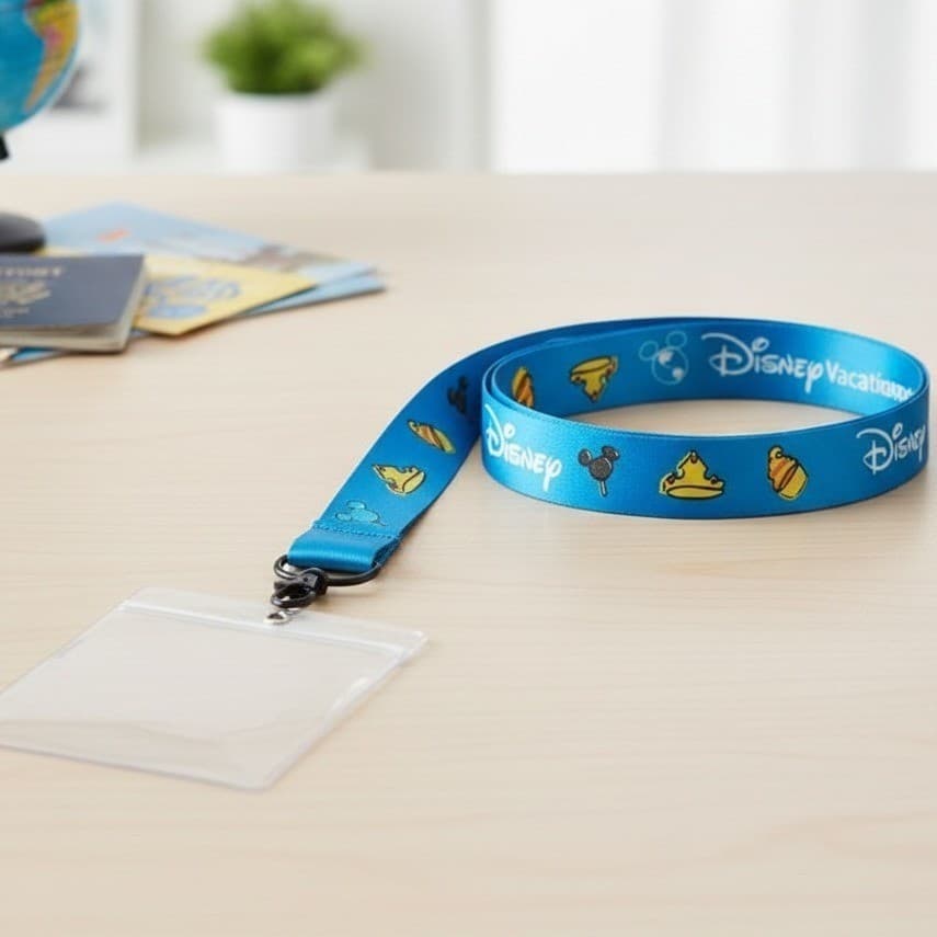 Disney Vacation Club Lanyard DVC Member Park Dole Whip ID Badge Holder 2021