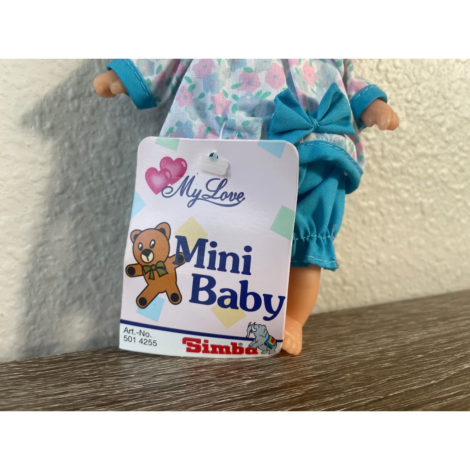 Vintage Simba My Love Mini Baby Doll 6.5in NWT Blue Outfit 90s Soft Body - Thumbnail 5