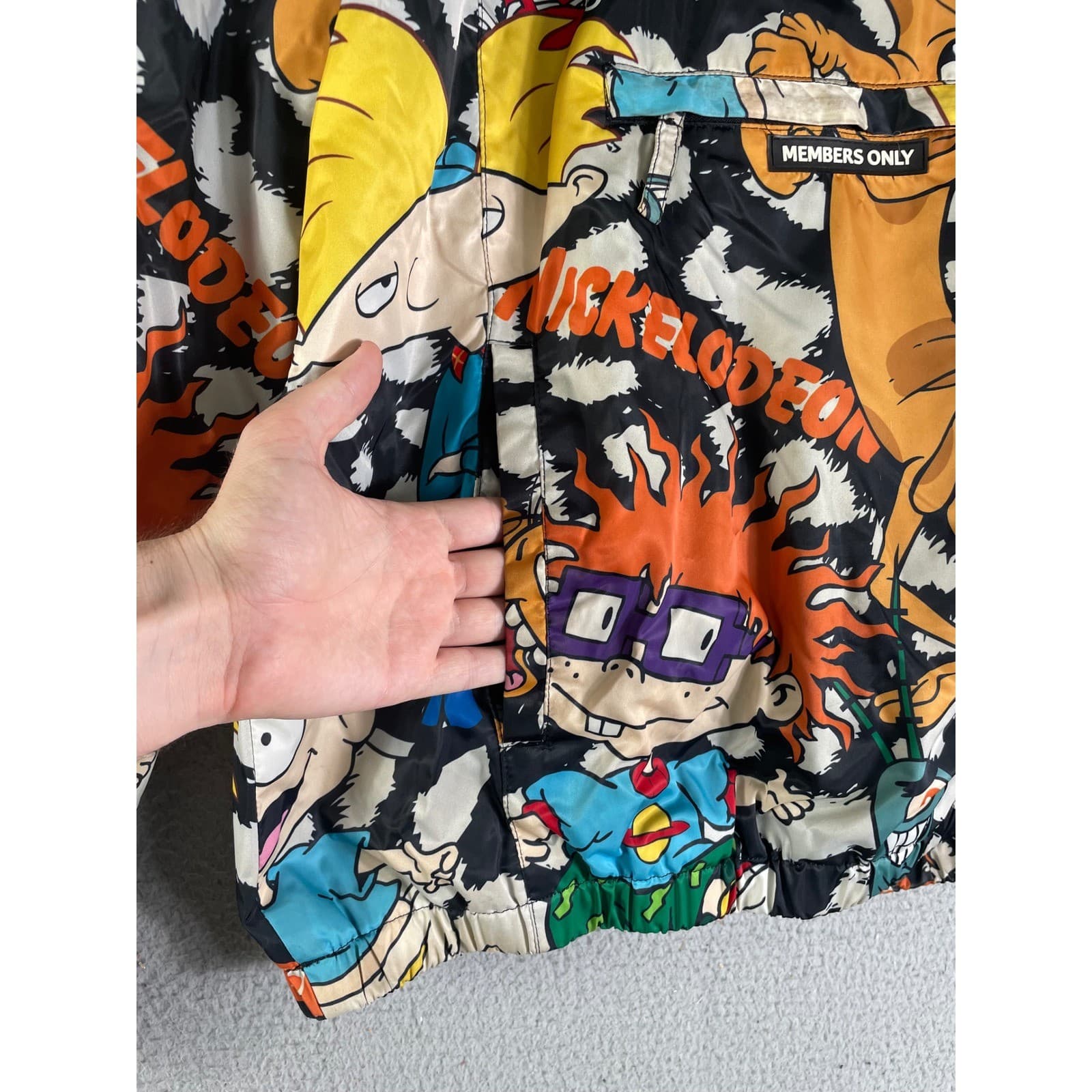 Members Only Nickelodeon Rugrats Windbreaker Jacket Mens Medium Pullover - Thumbnail 11