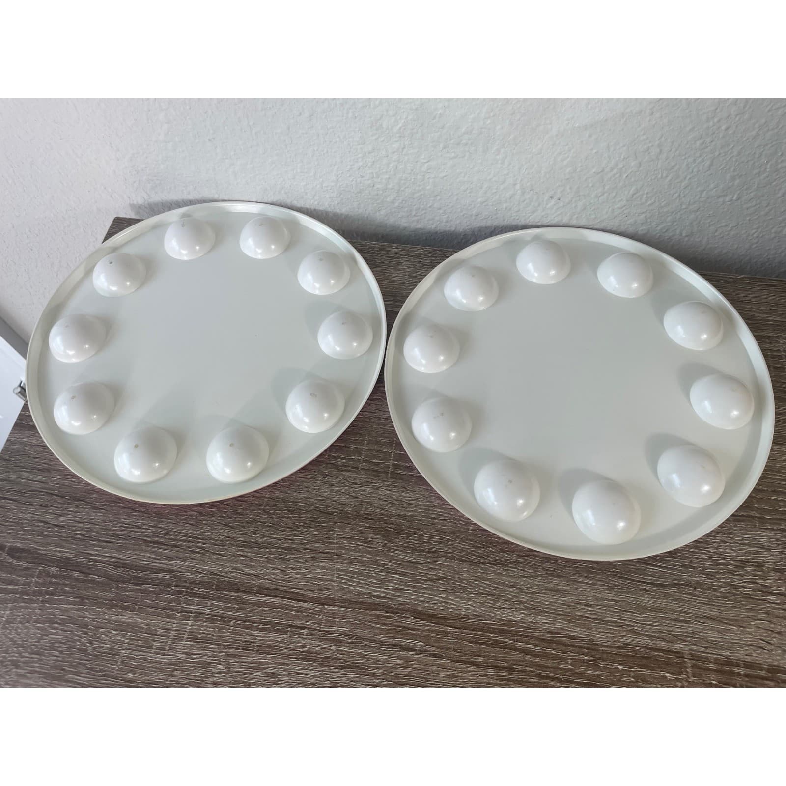 Vintage Ullmanware Easter Egg Tray Set Pink Bunny Chick Rainbow Plastic Display - Thumbnail 6