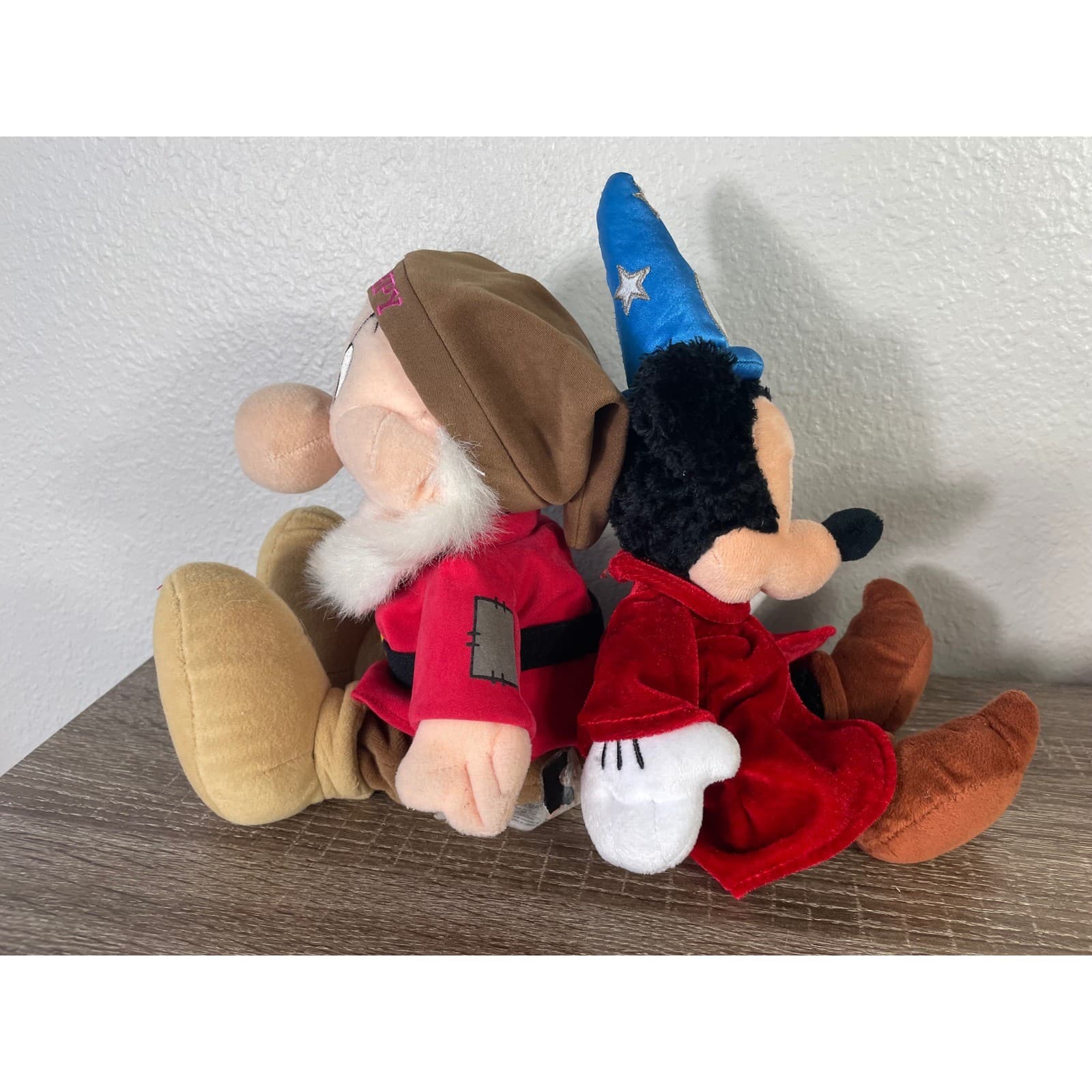 Disney Parks Sorcerer Mickey Mouse Grumpy Dwarf Plush Toy Fantasia Lot 2 - Thumbnail 9