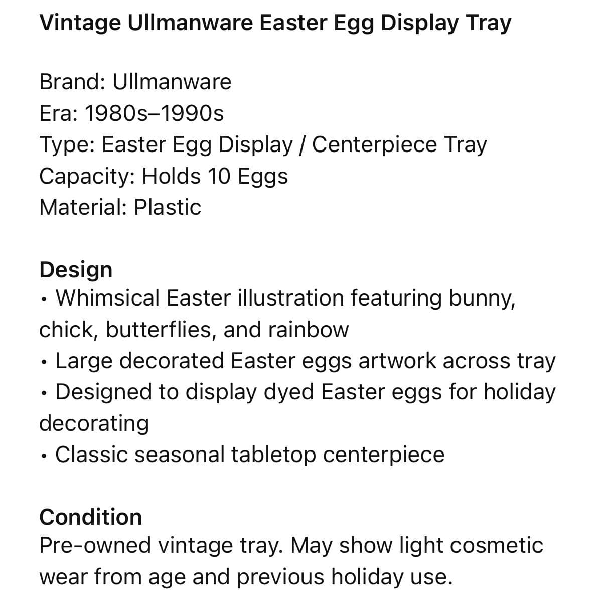 Vintage Ullmanware Easter Egg Tray Set Pink Bunny Chick Rainbow Plastic Display - Thumbnail 3