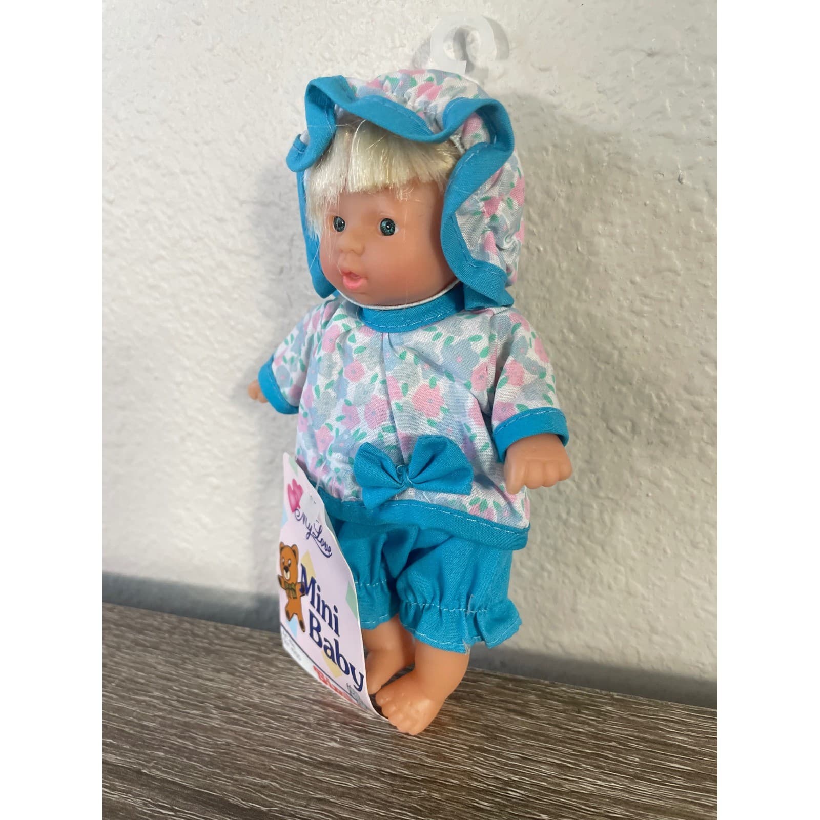Vintage Simba My Love Mini Baby Doll 6.5in NWT Blue Outfit 90s Soft Body - Thumbnail 6