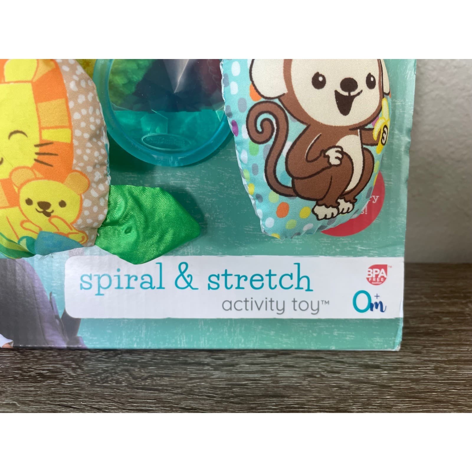 Infantino Spiral Stretch Baby Stroller Car Seat Activity Toy Lion Monkey Sensory - Thumbnail 6