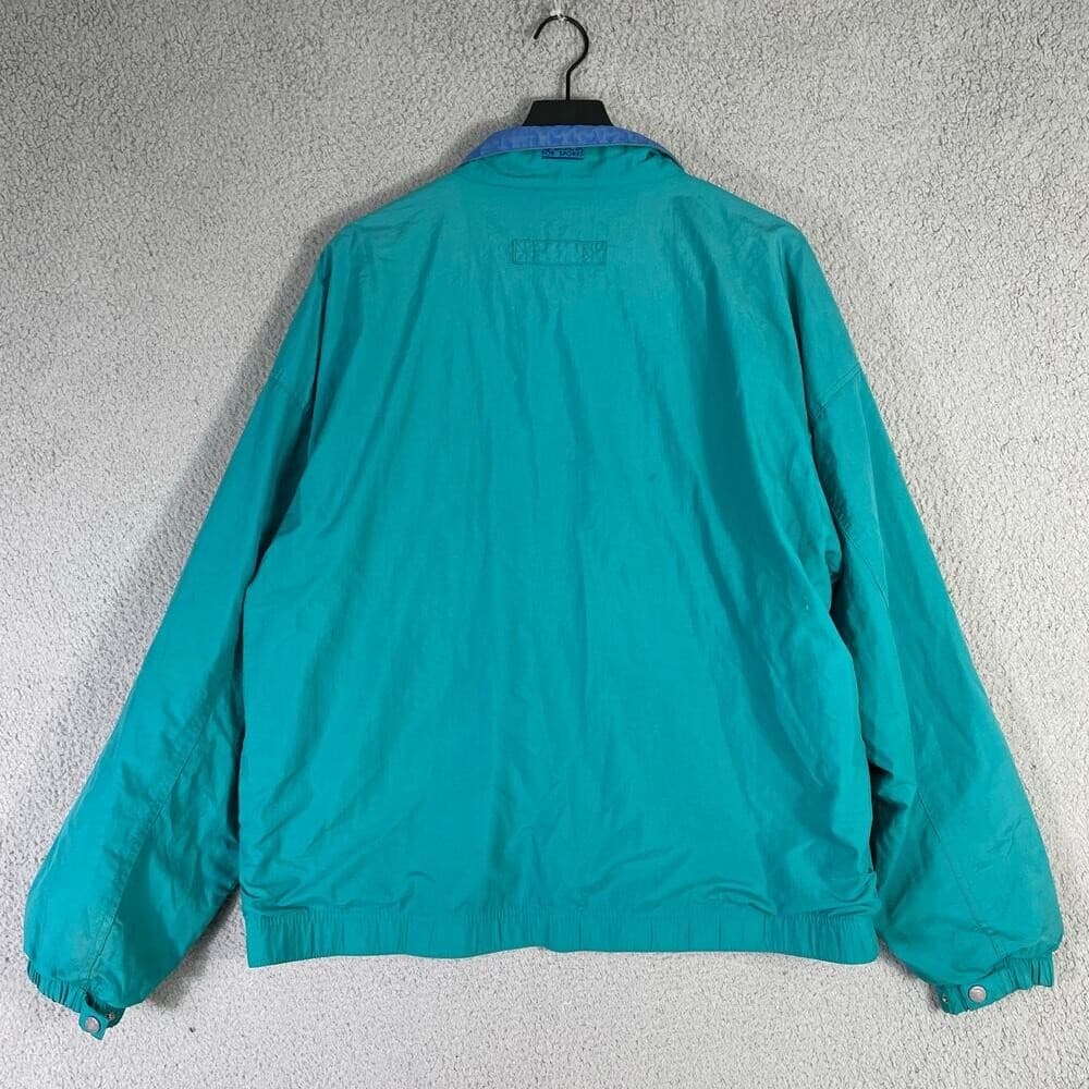 Vintage 90s GEAR for Sports Atlantis Bahamas Windbreaker Jacket L Nylon Teal - Thumbnail 6