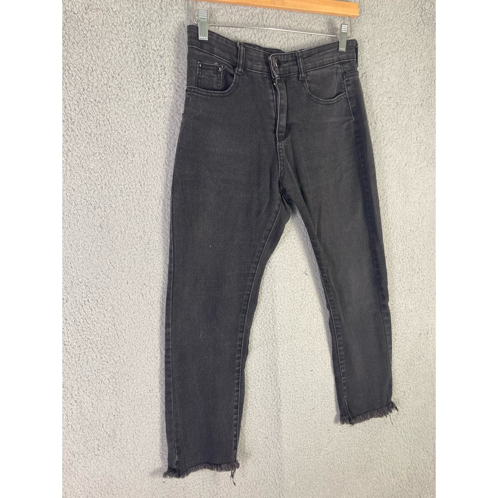 Women’s Black Slim Taper Stretch Denim Jeans Size 27 - Thumbnail 4