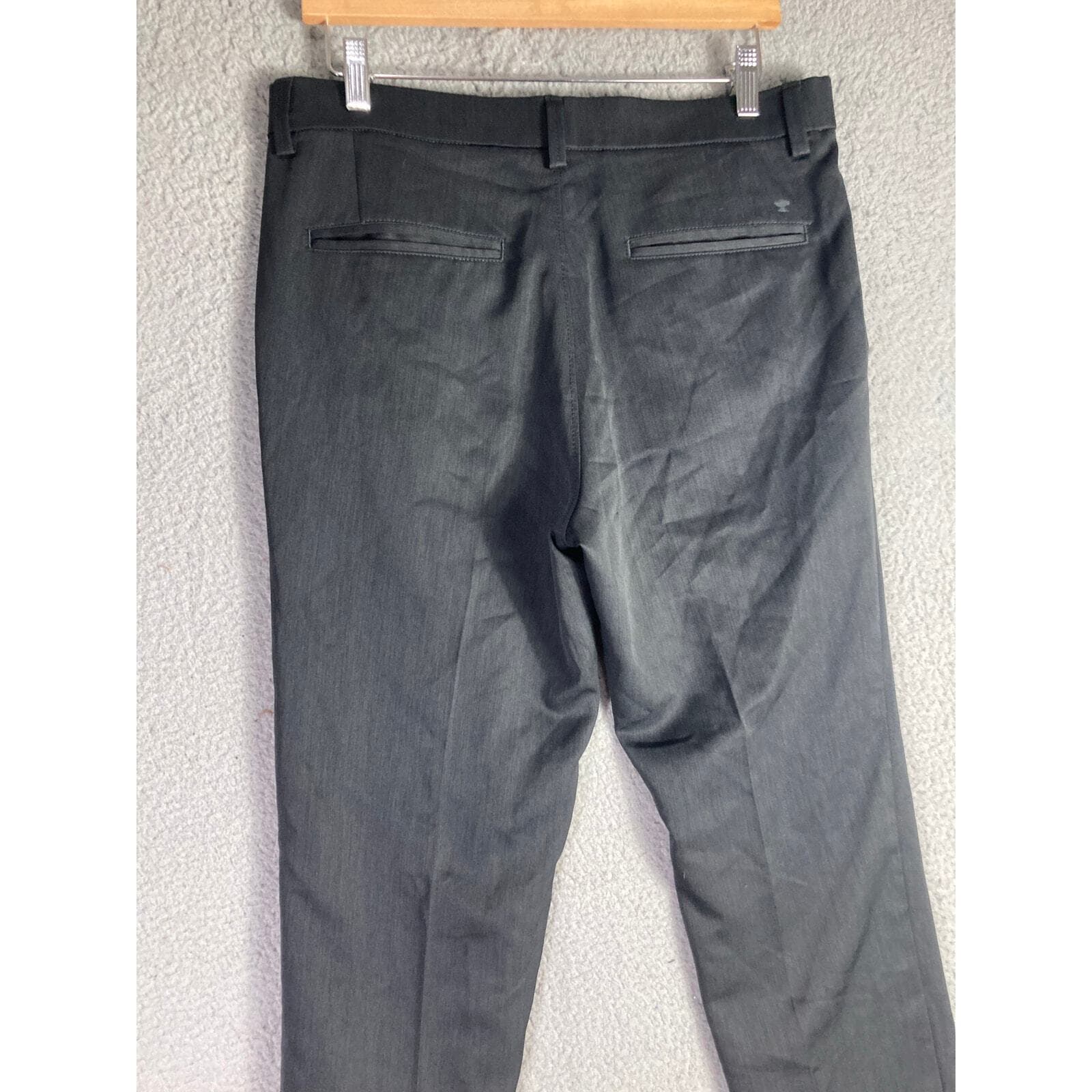 Haggar H26 Men's Dress Pants Gray 32x32 Flat Front Business Casual - Thumbnail 8