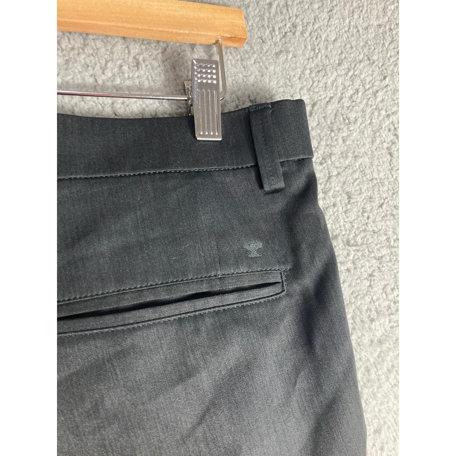 Haggar H26 Men's Dress Pants Gray 32x32 Flat Front Business Casual - Thumbnail 9