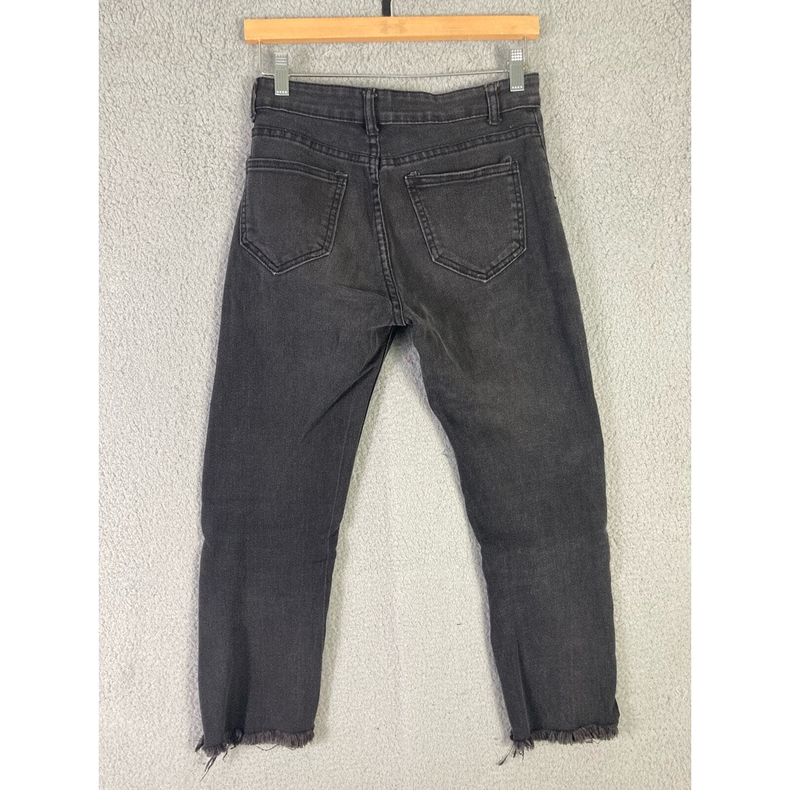 Women’s Black Slim Taper Stretch Denim Jeans Size 27 - Thumbnail 3