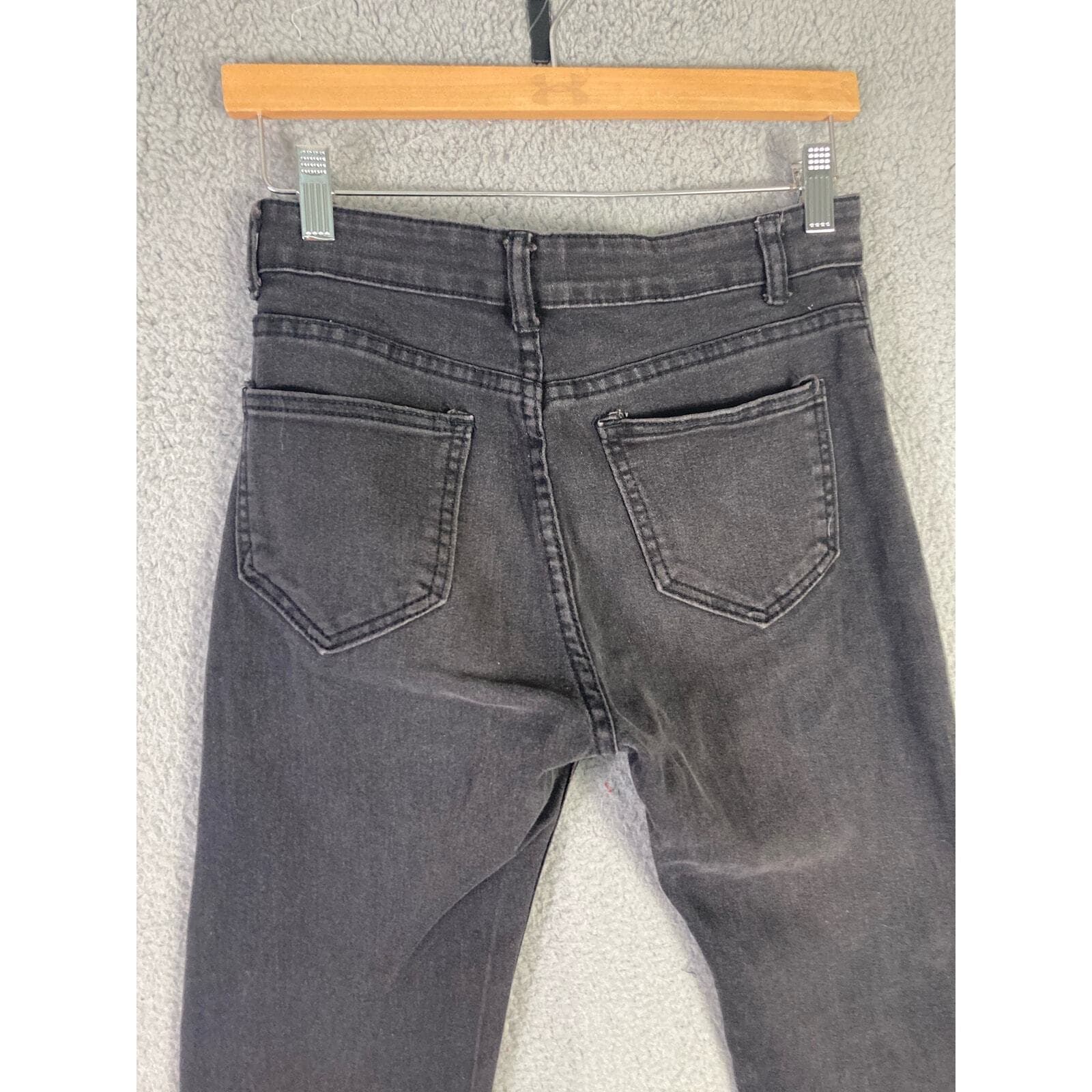 Women’s Black Slim Taper Stretch Denim Jeans Size 27 - Thumbnail 8