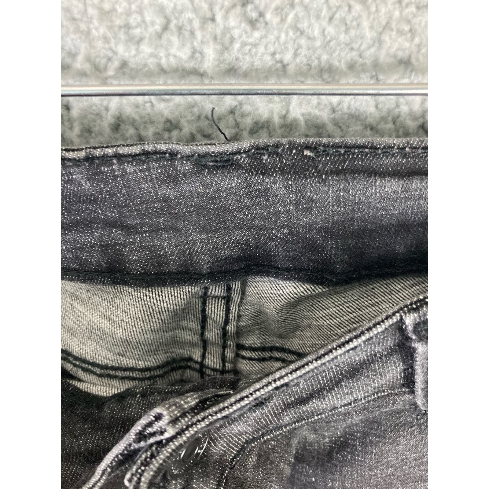 Women's Distressed Skinny Jeans Black Size 26 Stretch Denim - Thumbnail 10