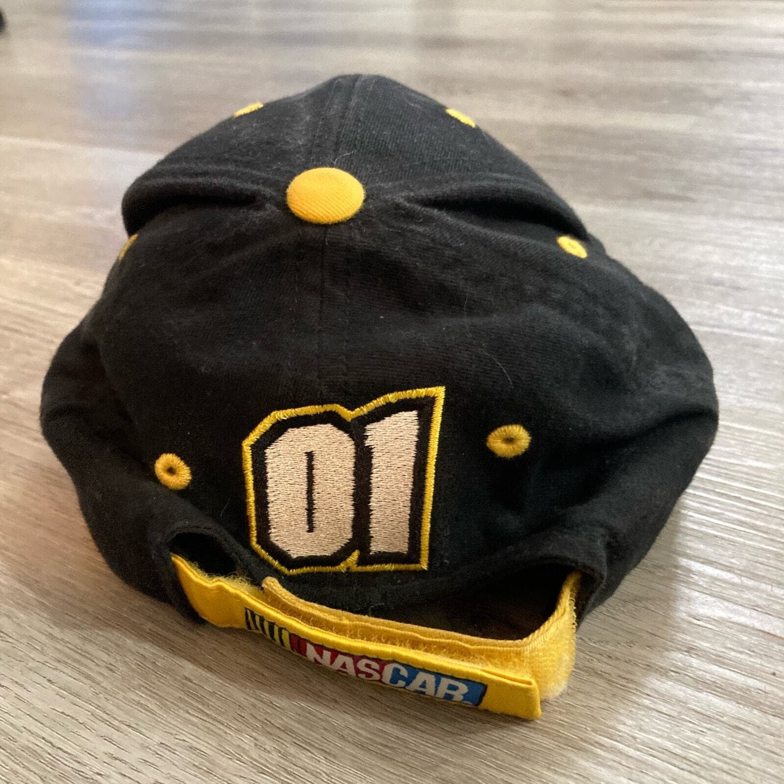 Vintage US Army NASCAR Jerry Nadeau #01 Black Adjustable Motorsports Cap Hat - Thumbnail 11
