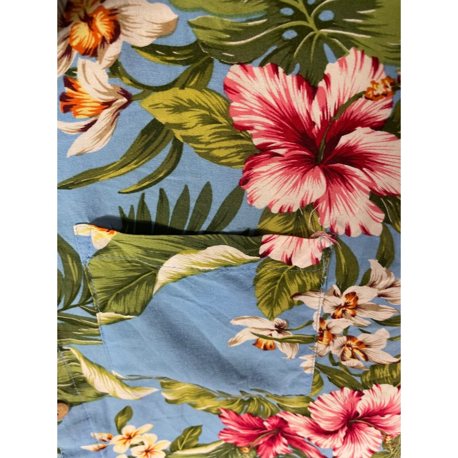 Princess Cruises XL Mens Hawaiian Shirt Floral Tropical Blue Vacation Cruise - Thumbnail 6