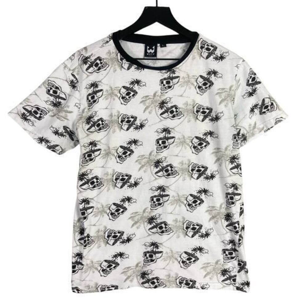 WXYZ Men's Graphic Print T-Shirt White Size L Short Sleeve Crew Neck Summer Top - Thumbnail 2