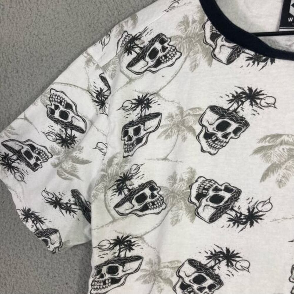 WXYZ Men's Graphic Print T-Shirt White Size L Short Sleeve Crew Neck Summer Top - Thumbnail 11