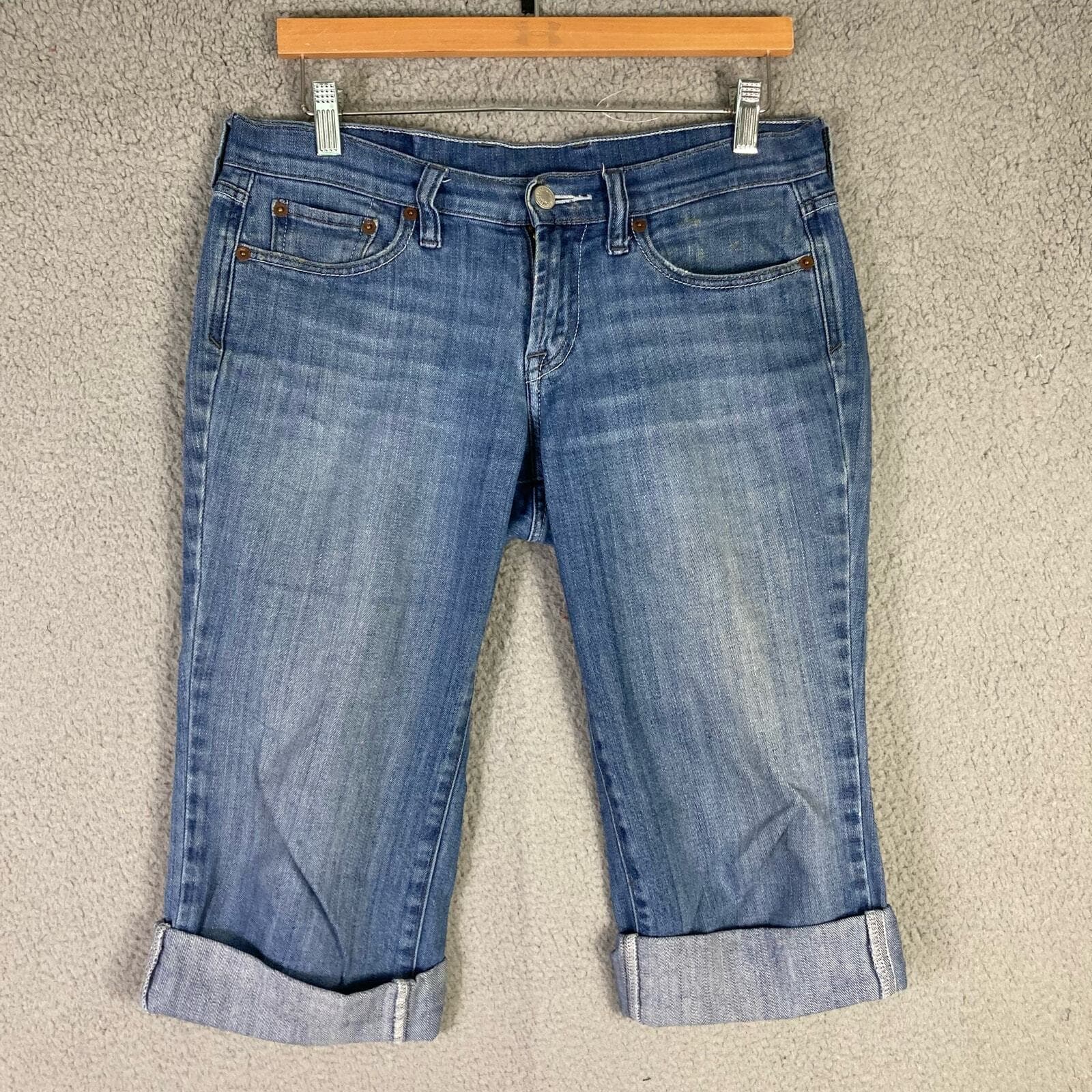 Lucky Brand Women's Size 27 Blue Cropped Jeans Low-Rise Slim Fit - Thumbnail 2