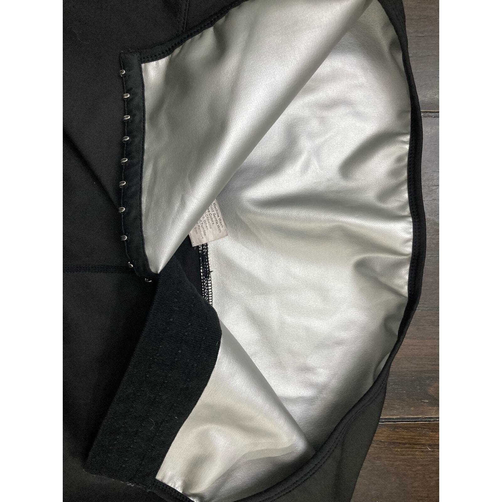 Women's Black Waist Trainer Tummy Slimming High Waist Compression Pants Size L - Thumbnail 4