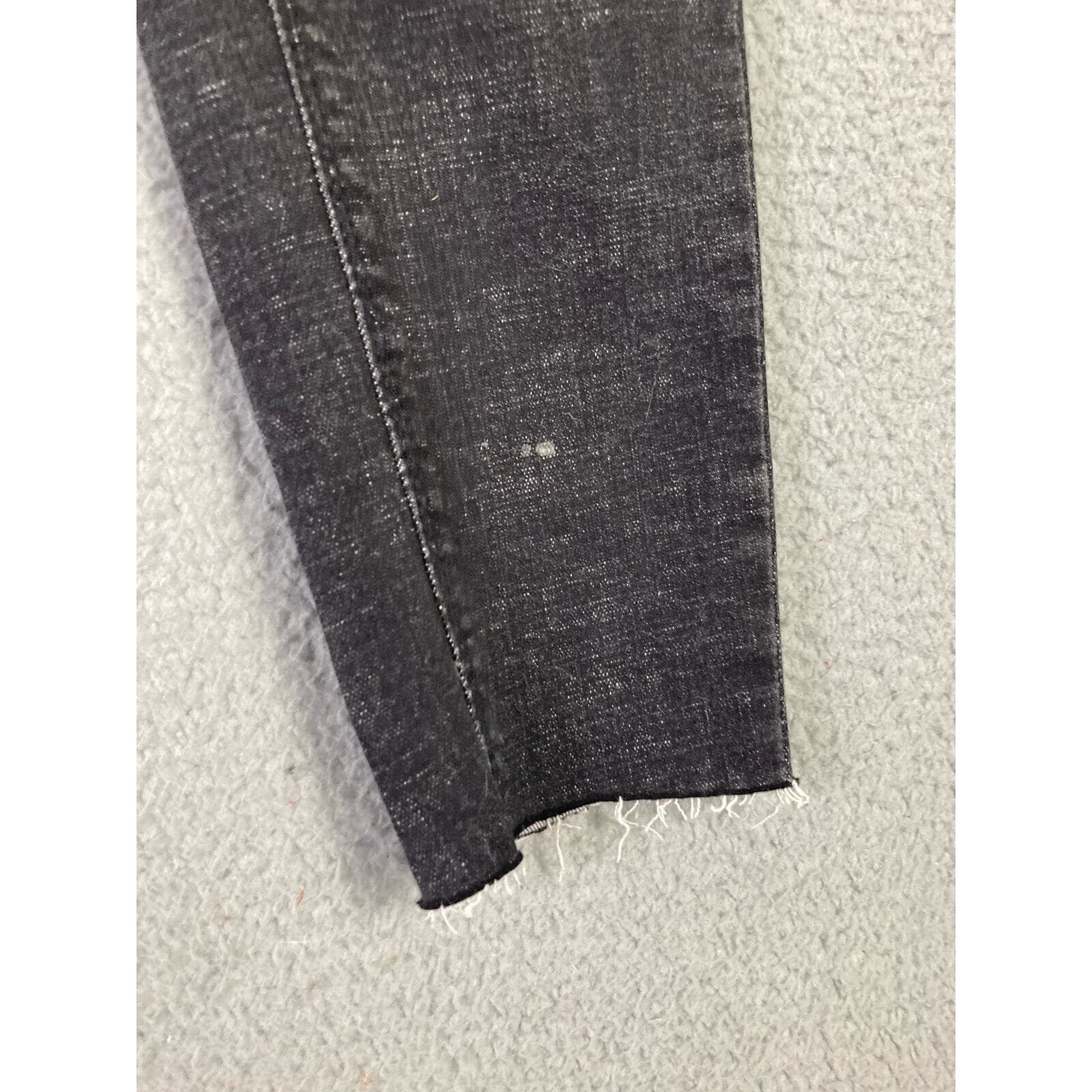 Women's Distressed Skinny Jeans Black Size 26 Stretch Denim - Thumbnail 5