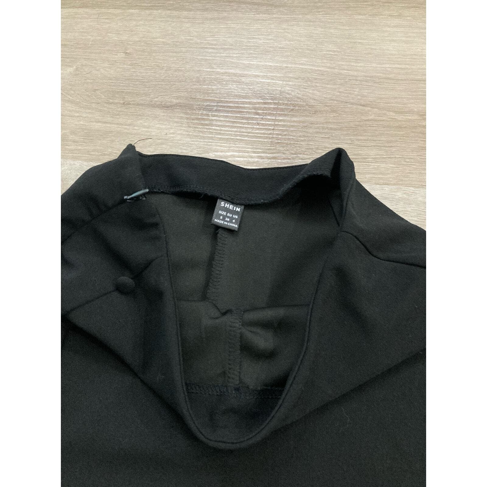 SHEIN Women's Black Asymmetrical Button Front Skort Size Small Casual High Waist - Thumbnail 6