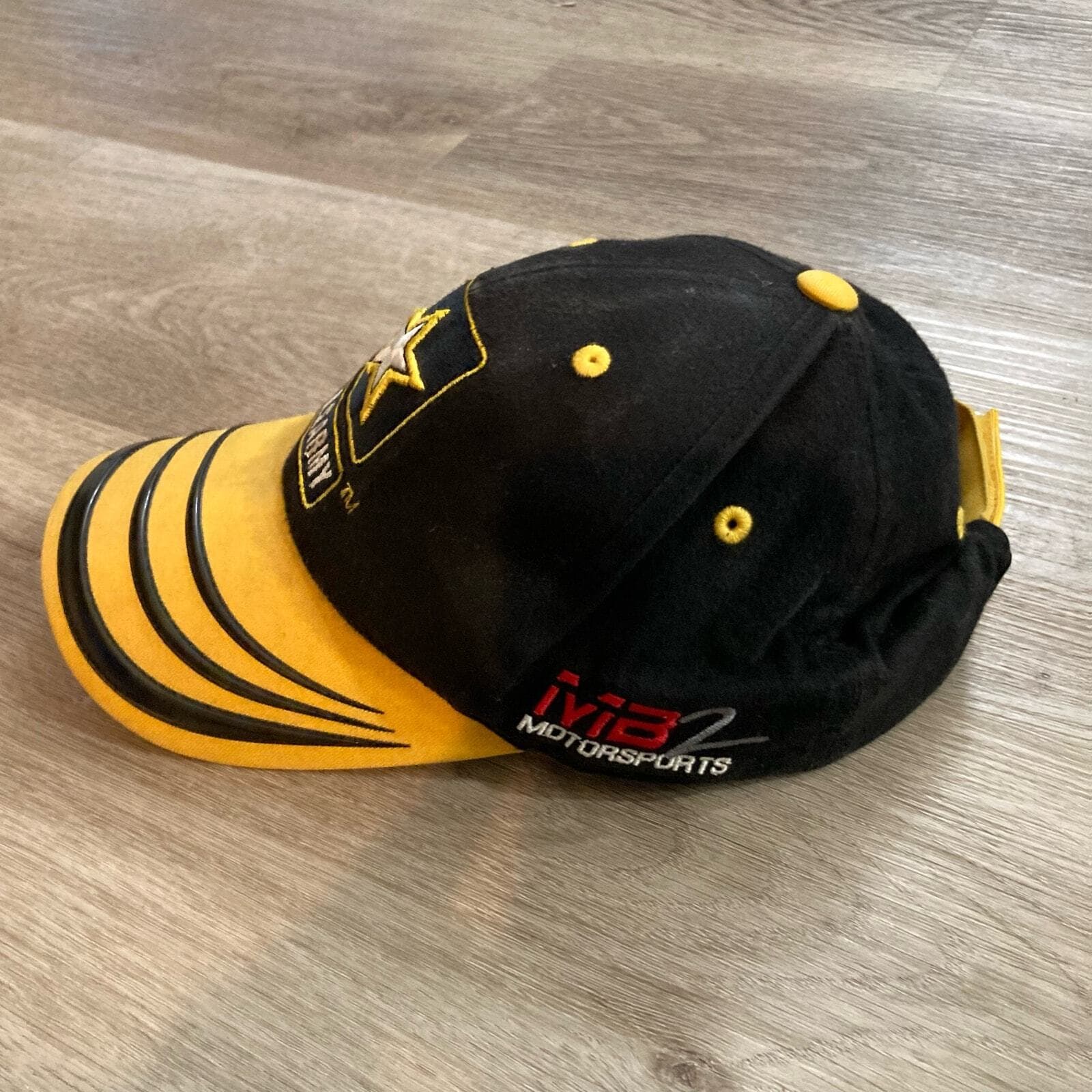 Vintage US Army NASCAR Jerry Nadeau #01 Black Adjustable Motorsports Cap Hat - Thumbnail 3