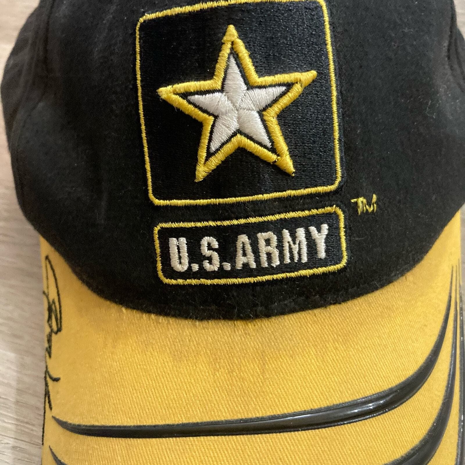 Vintage US Army NASCAR Jerry Nadeau #01 Black Adjustable Motorsports Cap Hat - Thumbnail 4