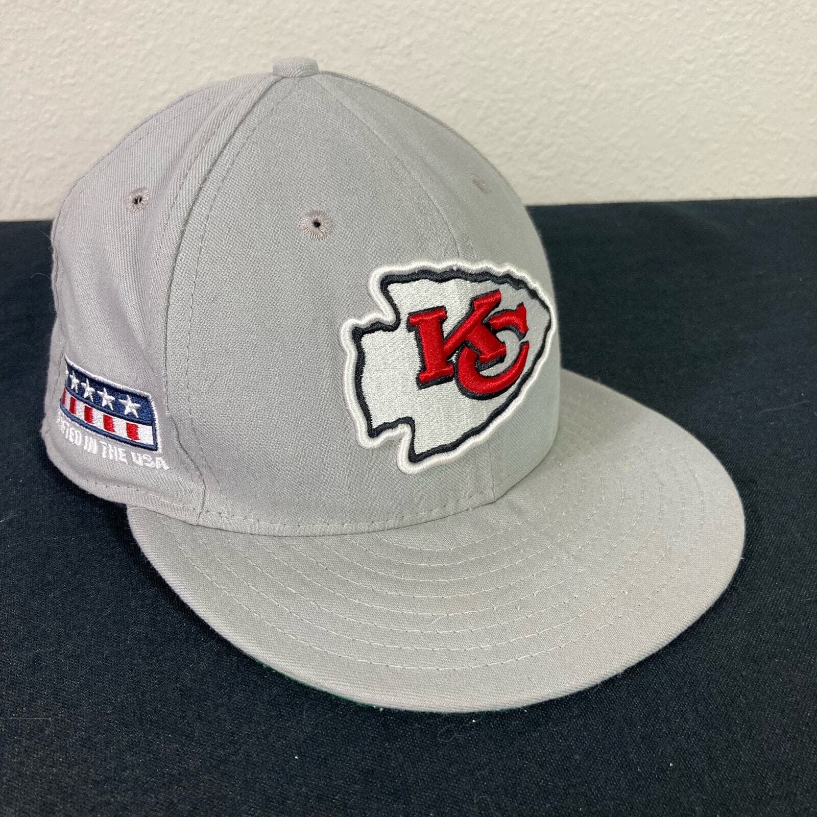 New Era 59FIFTY Kansas City Chiefs USA Crafted Fitted Gray Red Size 7 3/8 NFL - Thumbnail 5